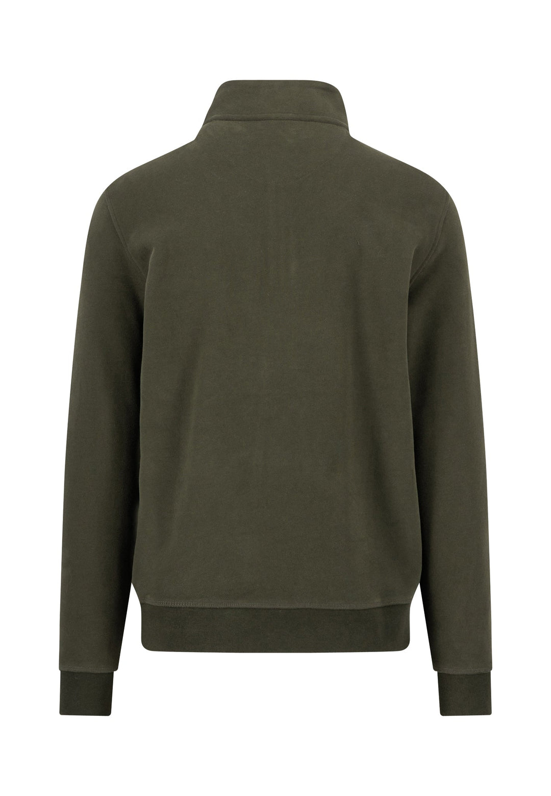 FYNCH HATTON 1/4 ZIP SWEATSHIRT - KHAKI