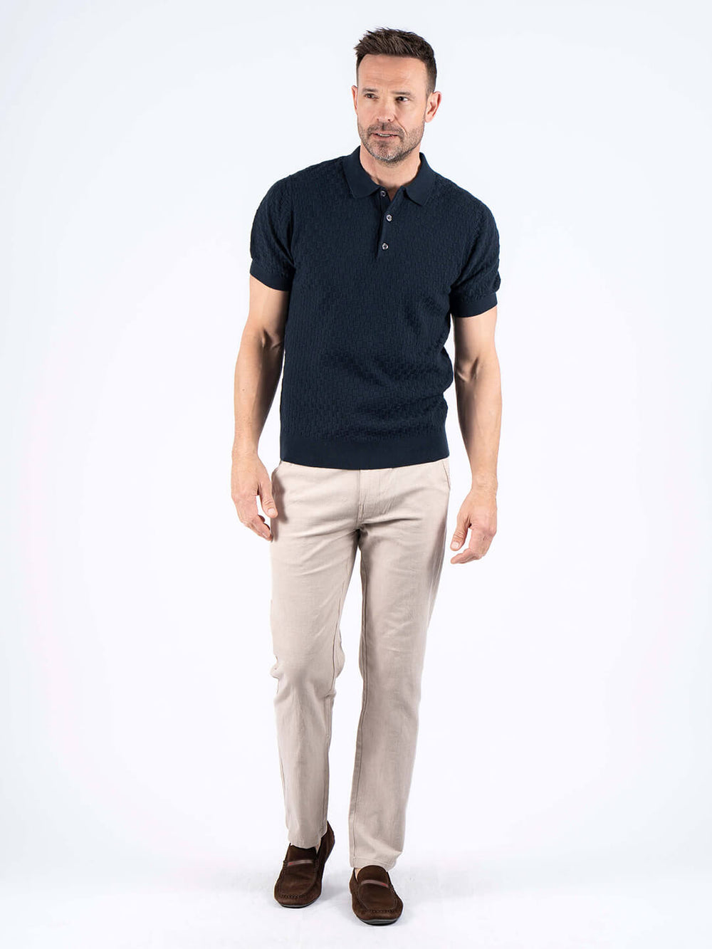 PRE END CHARLY KNIT POLO SHIRT - NAVY