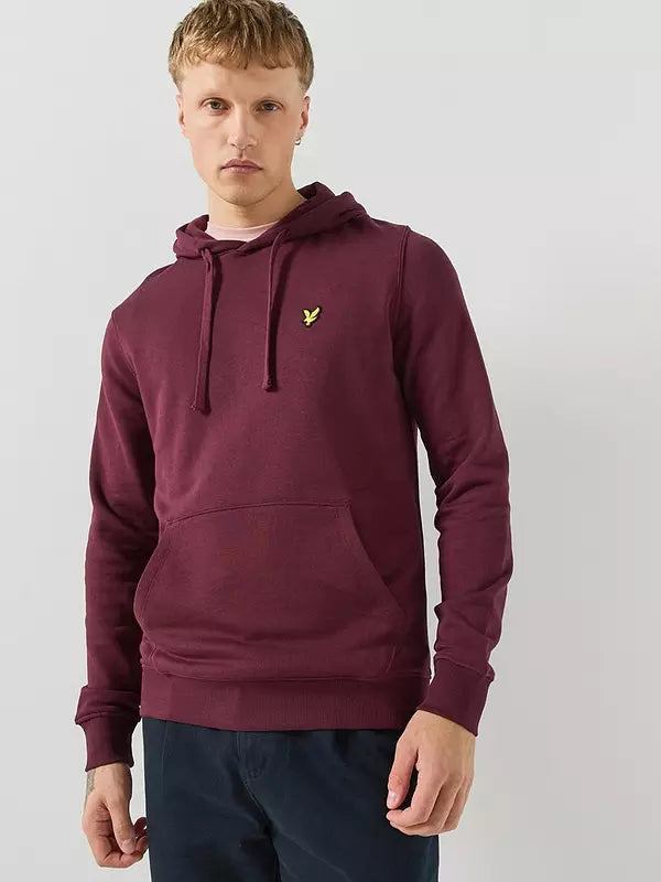 LYLE & SCOTT CORE LOGO HOODIE  - WINE