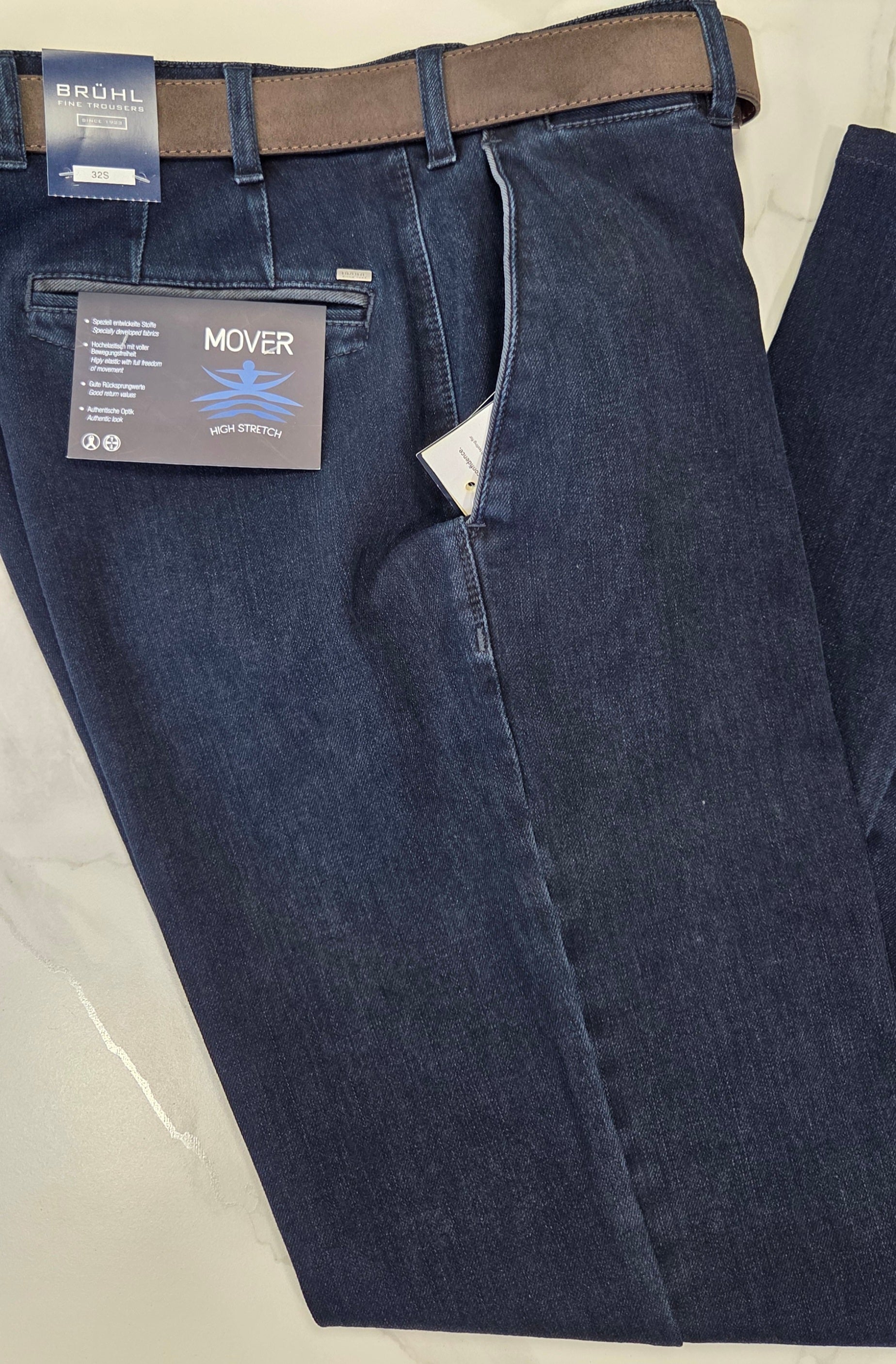 BRUHL VENICE MOVER  DENIM TROUSER (1098-191310-092/934) - DARK DENIM