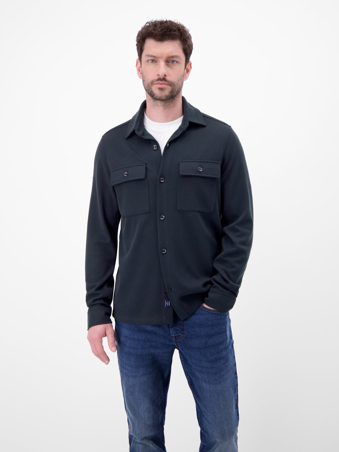 LERROS NAVY OVERSHIRT - NAVY