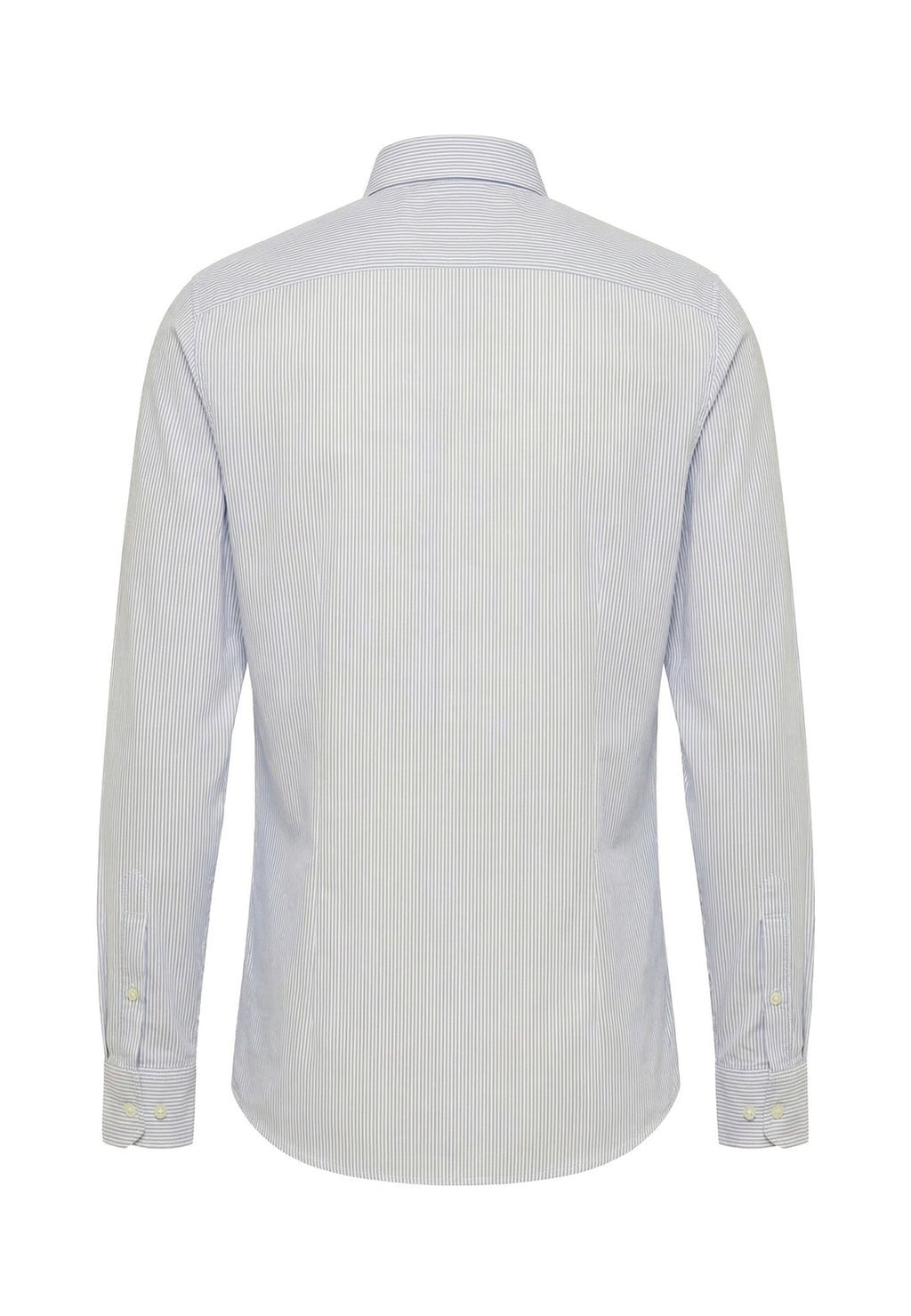 FYNCH HATTON OXFORD STRIPE L/S SHIRT  - BLUE/WHITE