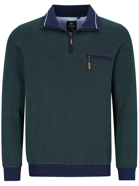HAJO 1/2 ZIP SWEATSHIRT (26222/3/592) - SAGE