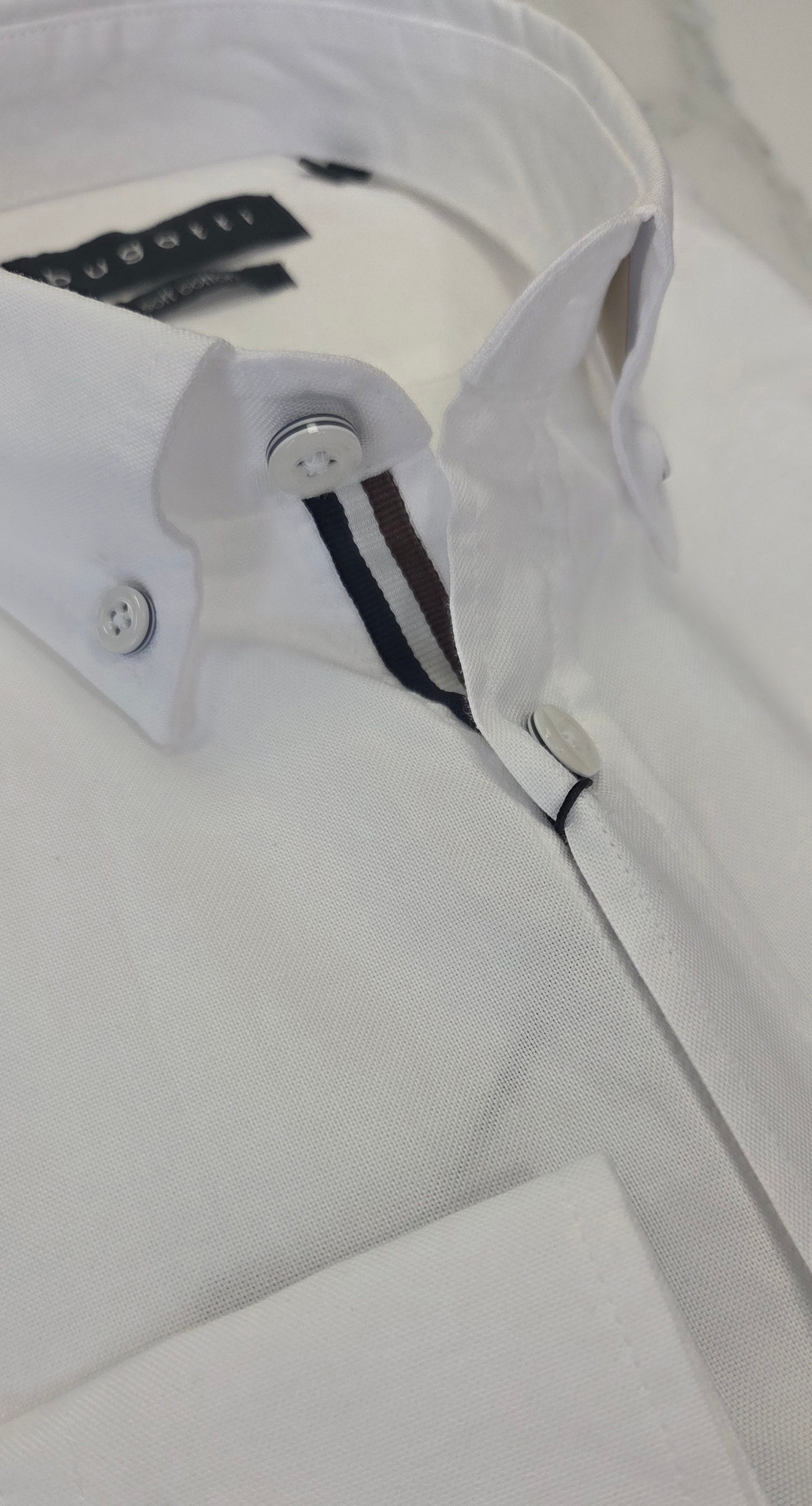 BUGATTI OXFORD COTTON L/S SHIRT (28800F/10) - WHITE