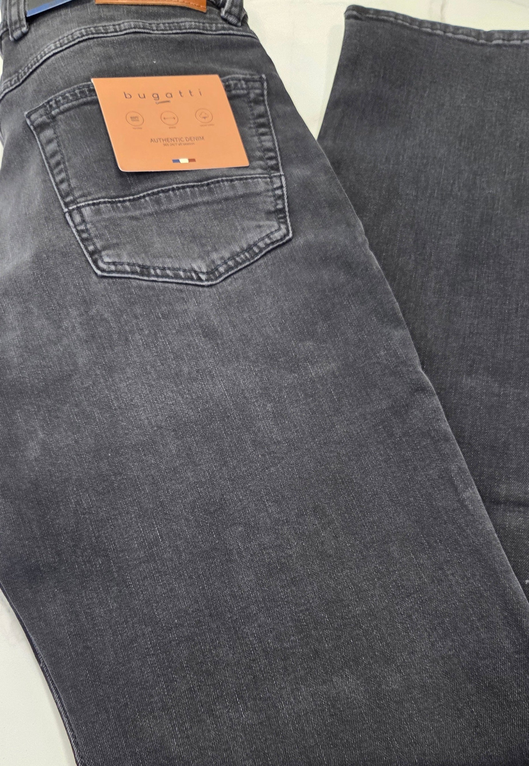 BUGATTI SOFT STRETCH JEANS (96620/273) - BLACK WASH