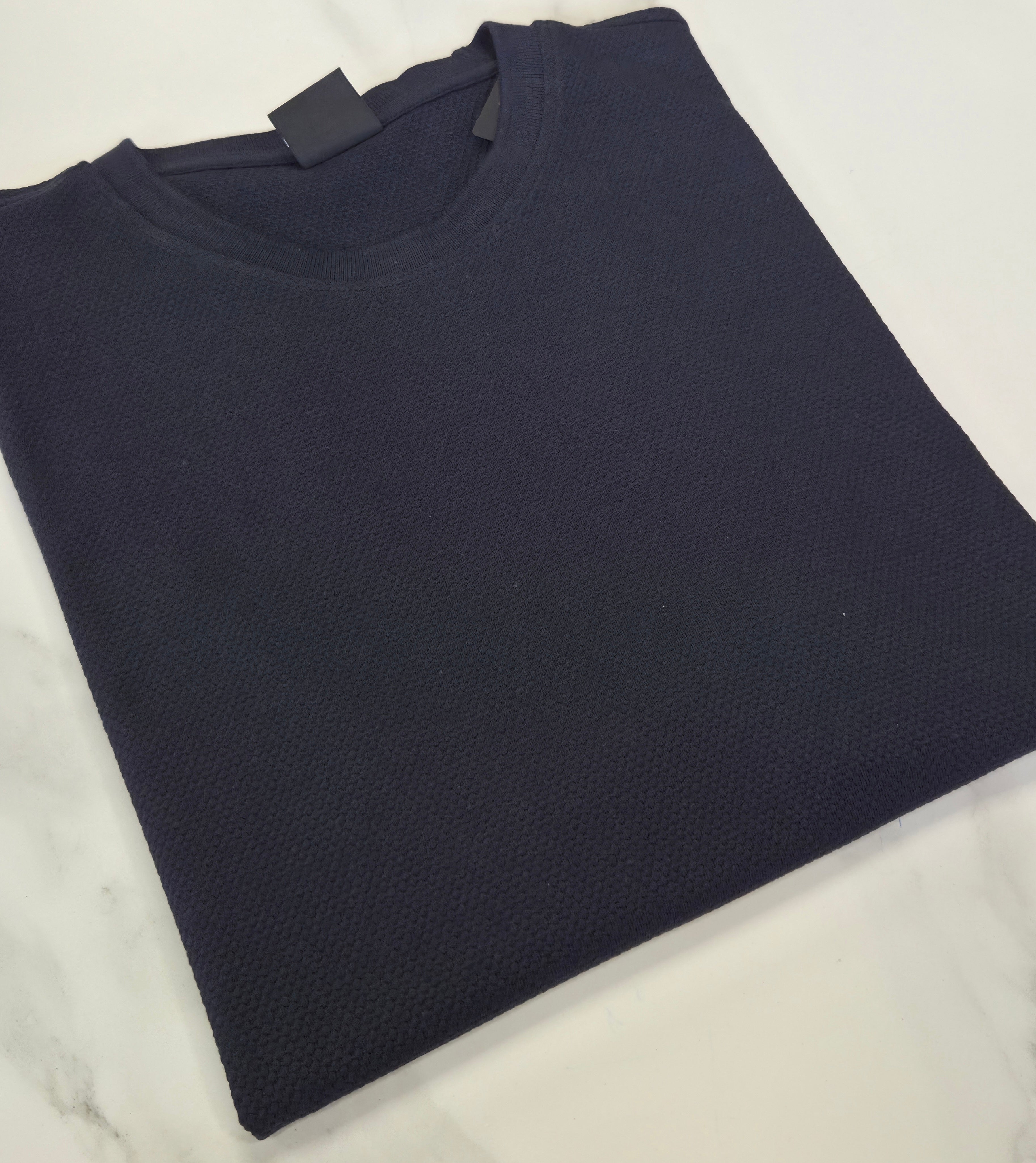 BUGATTI  HEAVY CREW NECK T-SHIRT (1511E/390) - NAVY