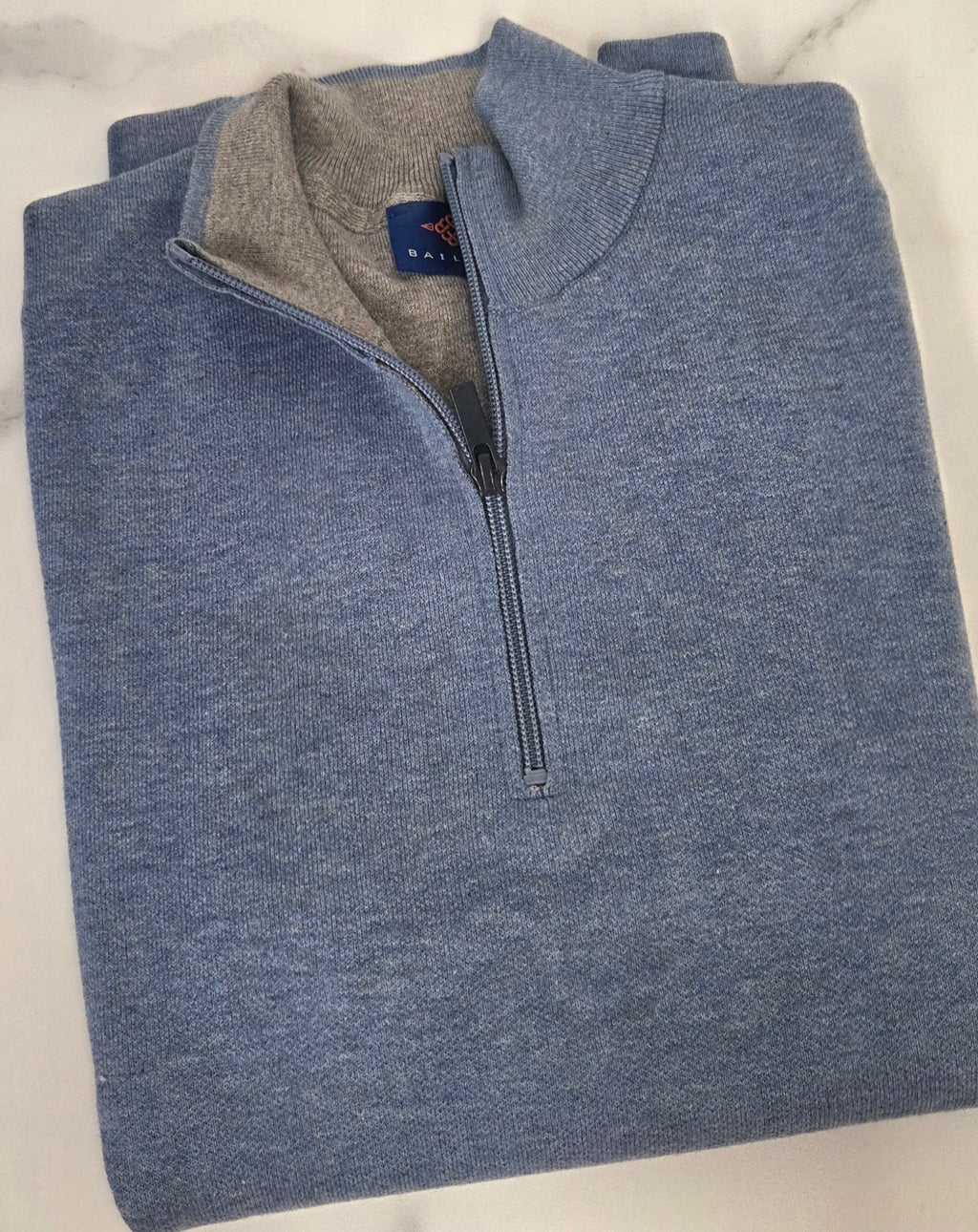 BAILEYS 1/2 ZIP KNITWEAR (628498/615) -BLUE
