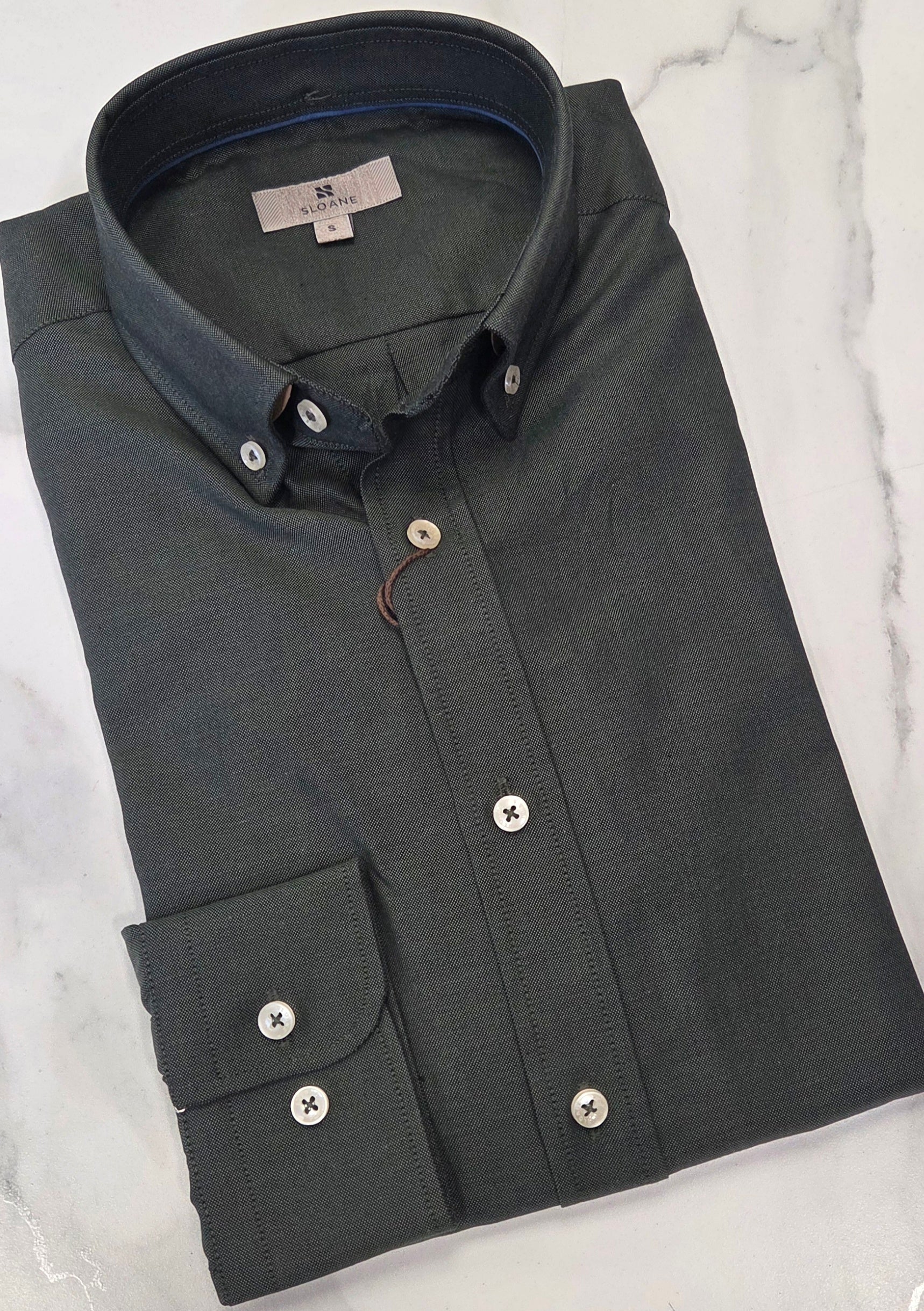 SLOANE FOXTON L/S COTTON SHIRT - KHAKI