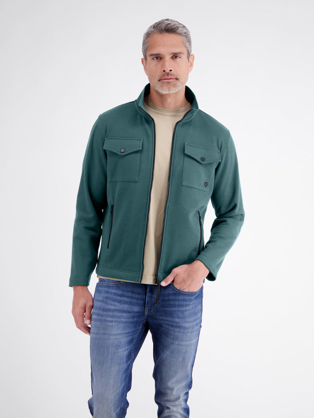 LERROS FELPA OVERSHIRT SWEAT  -FOREST