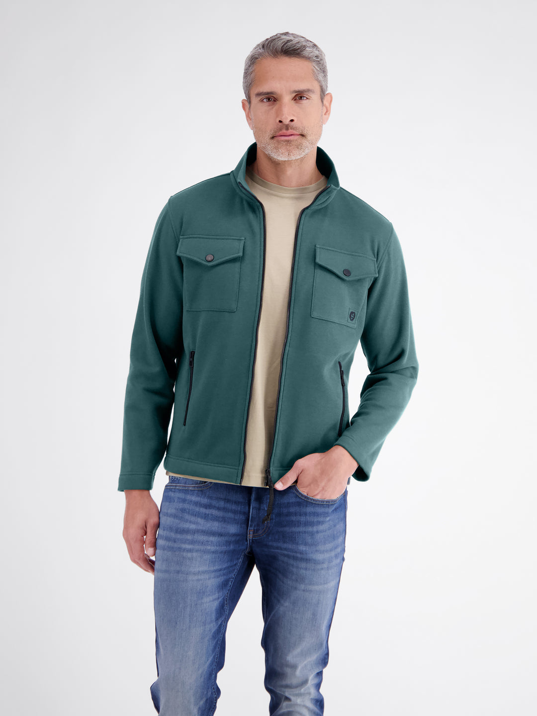 LERROS FELPA OVERSHIRT SWEAT  -FOREST