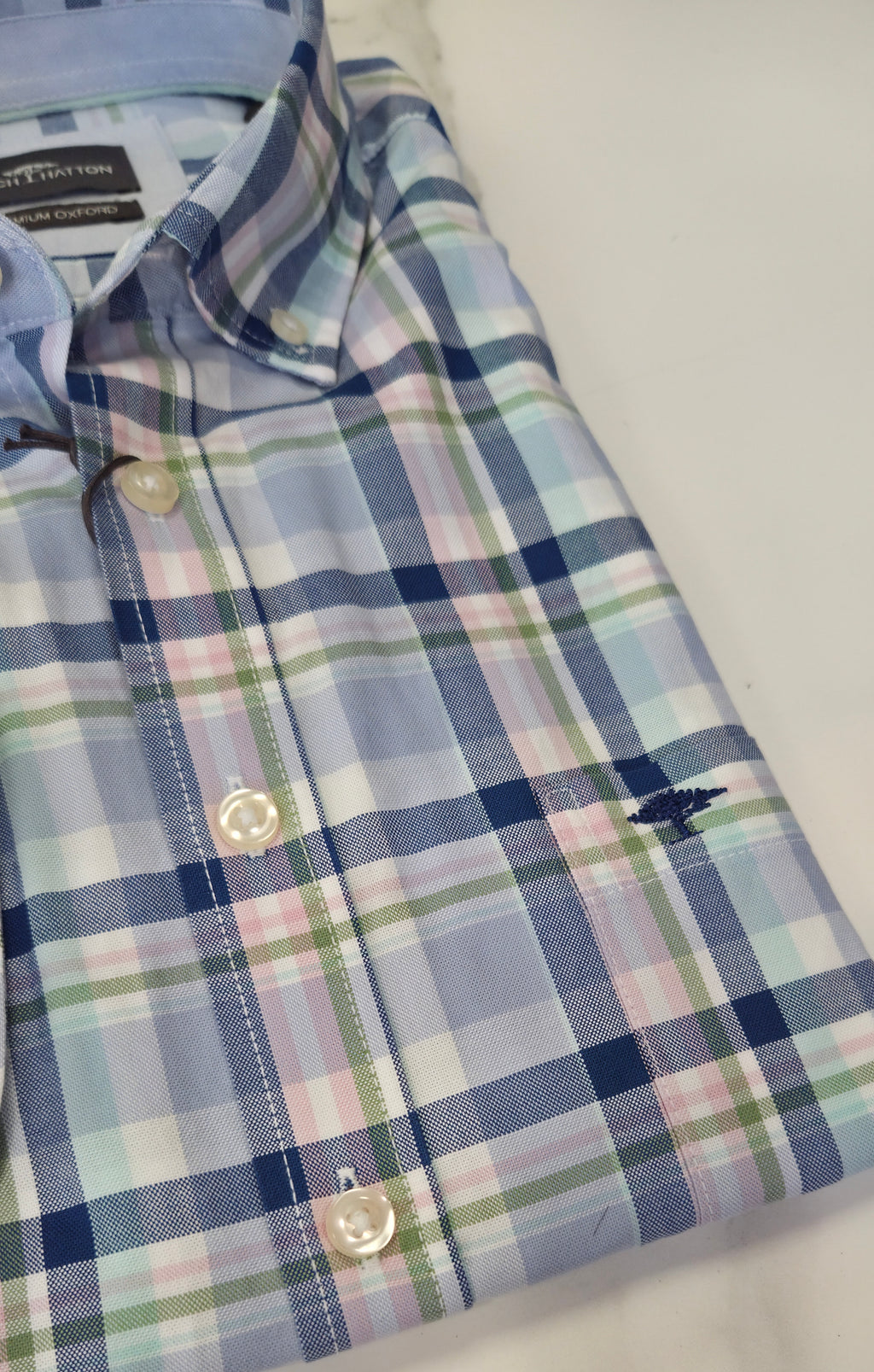 FYNCH HATTON OXFORD CHECK SHIRT (16138410/744) - MULTI