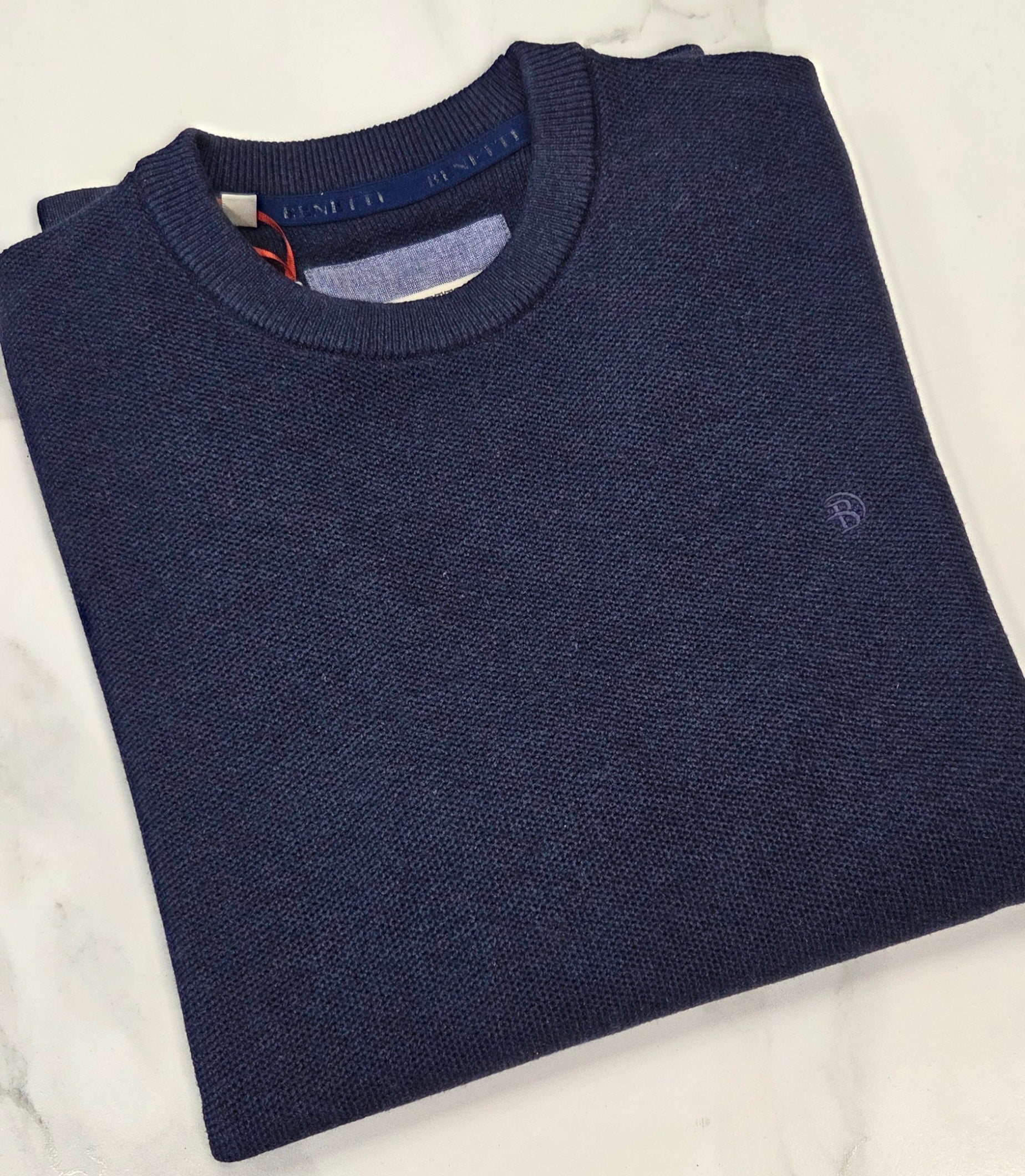 BENETTI DAWSON CREW NECK KNITWEAR - INDIGO