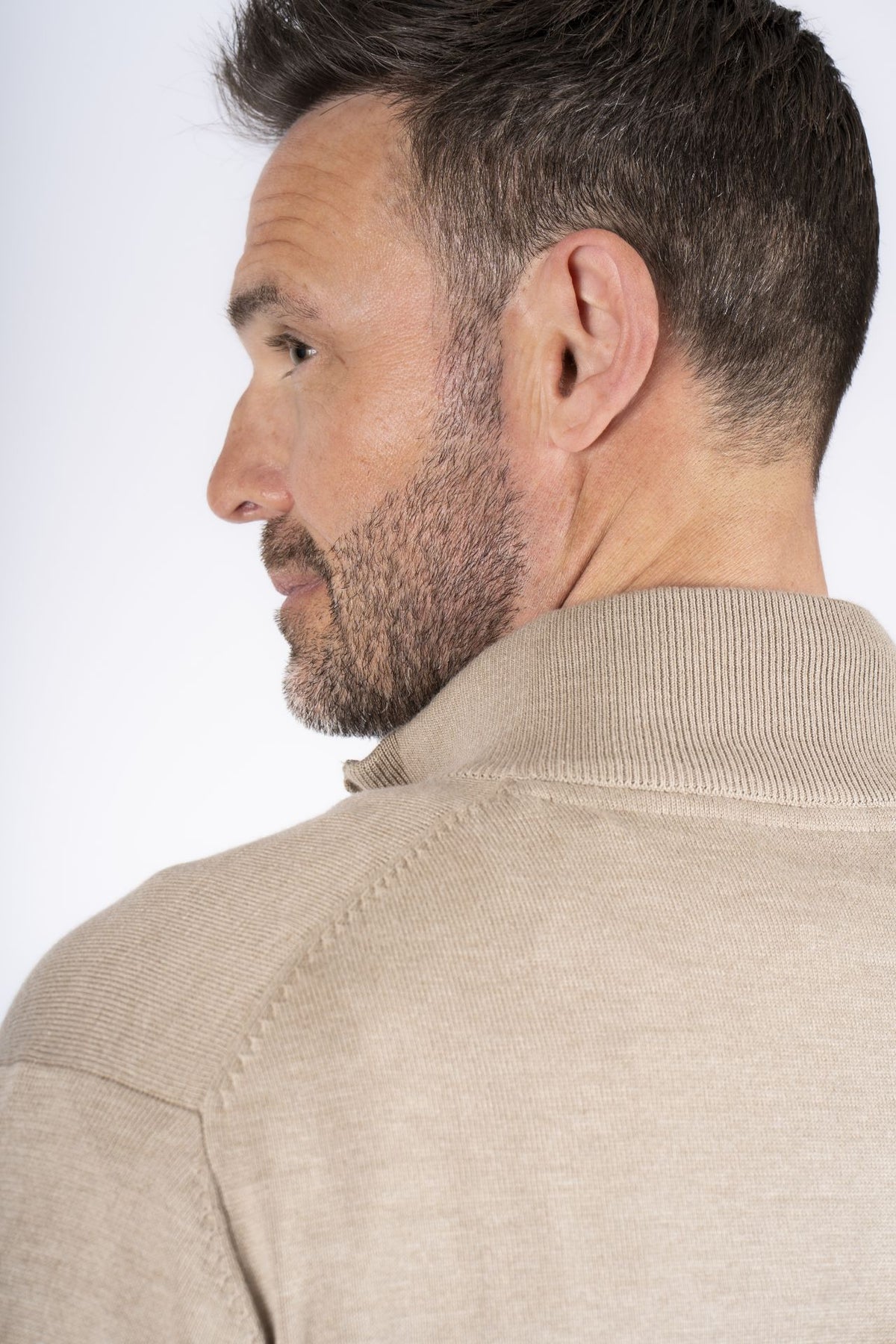 PRE END MALCOM ZIP KNITWEAR - BEIGE