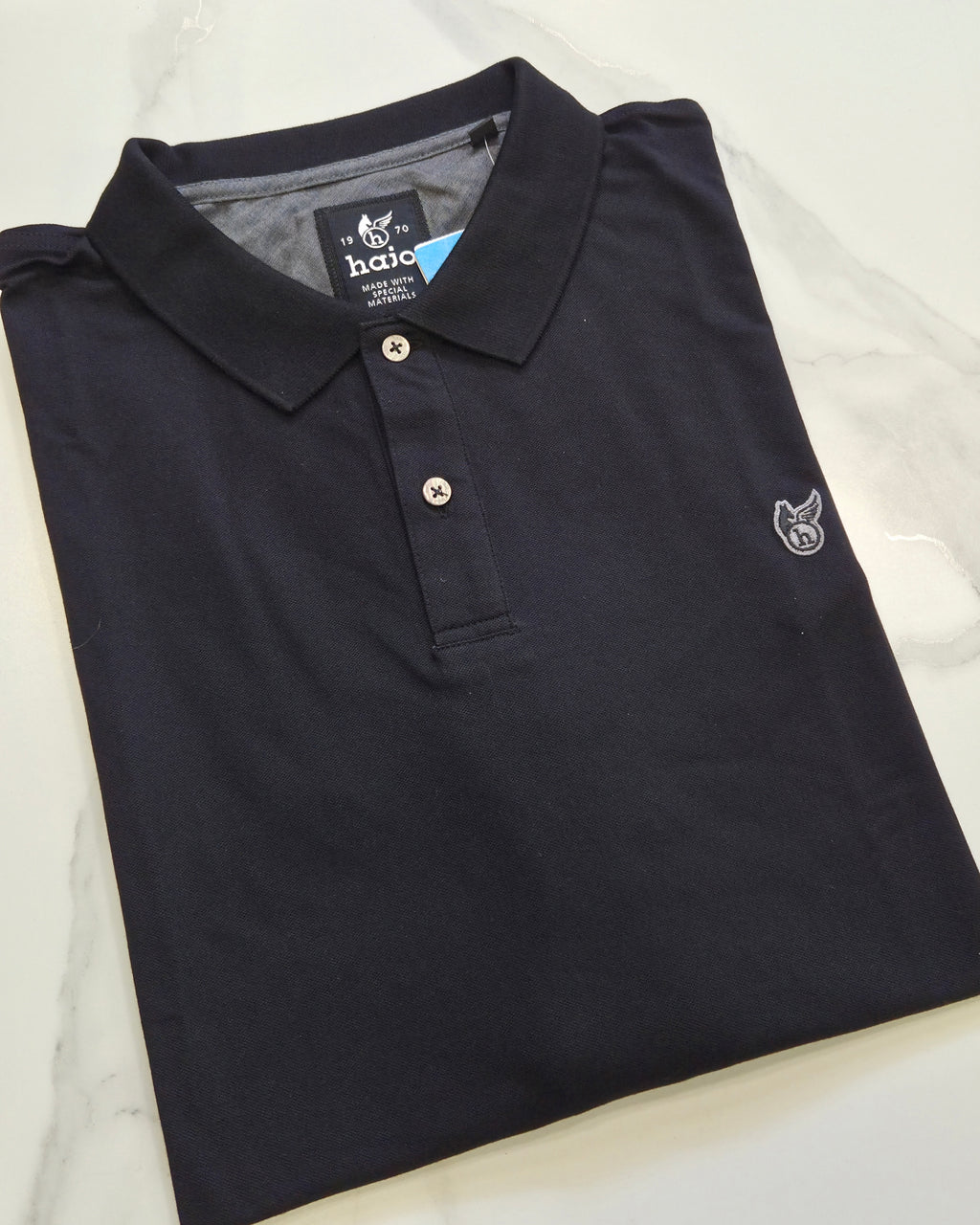 HAJO POLOSHIRT PLUS 3XL - 6XL- BLACK