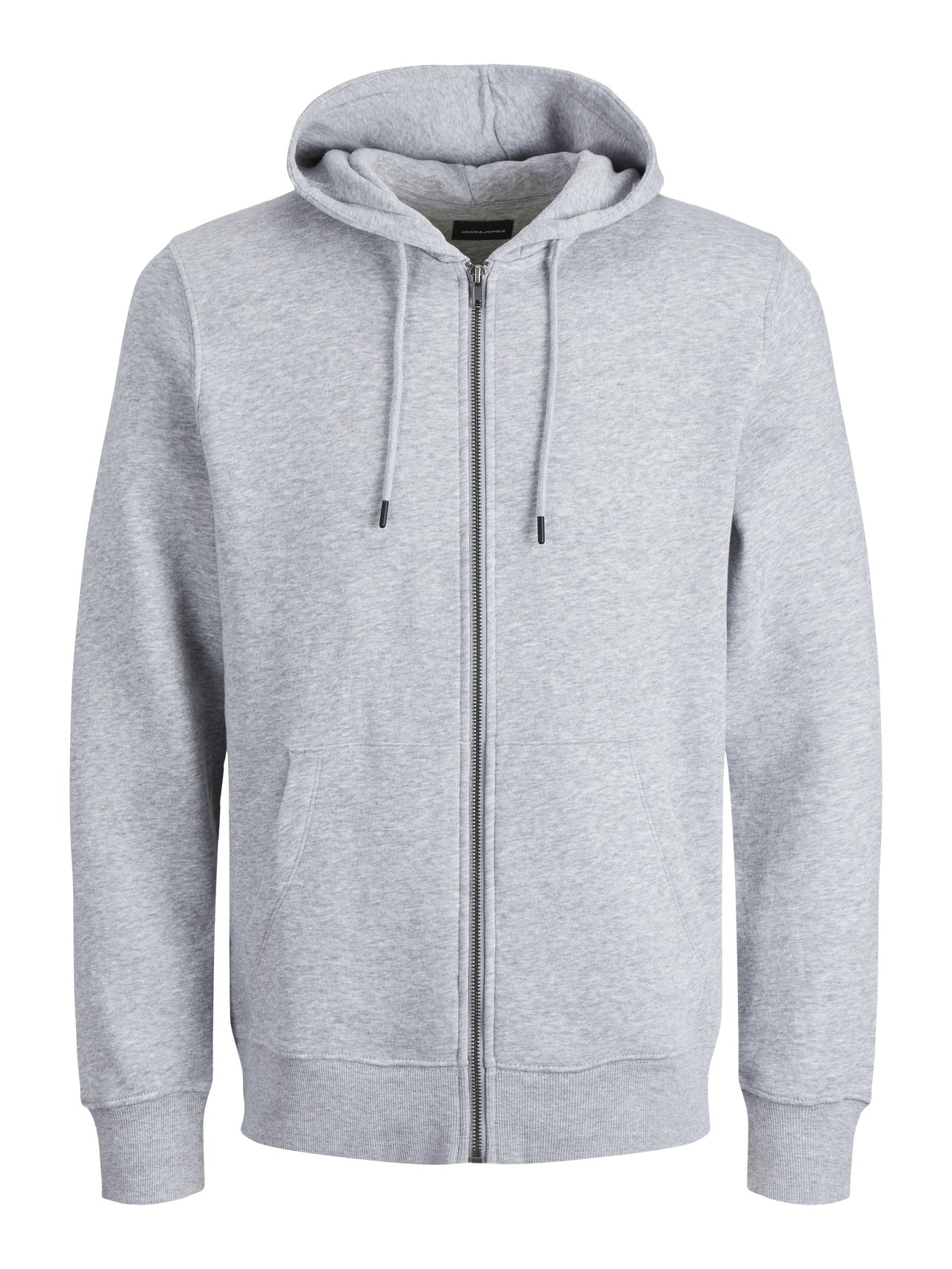 JACK & JONES ZIP HOODIE PLUS SIZE - GREY