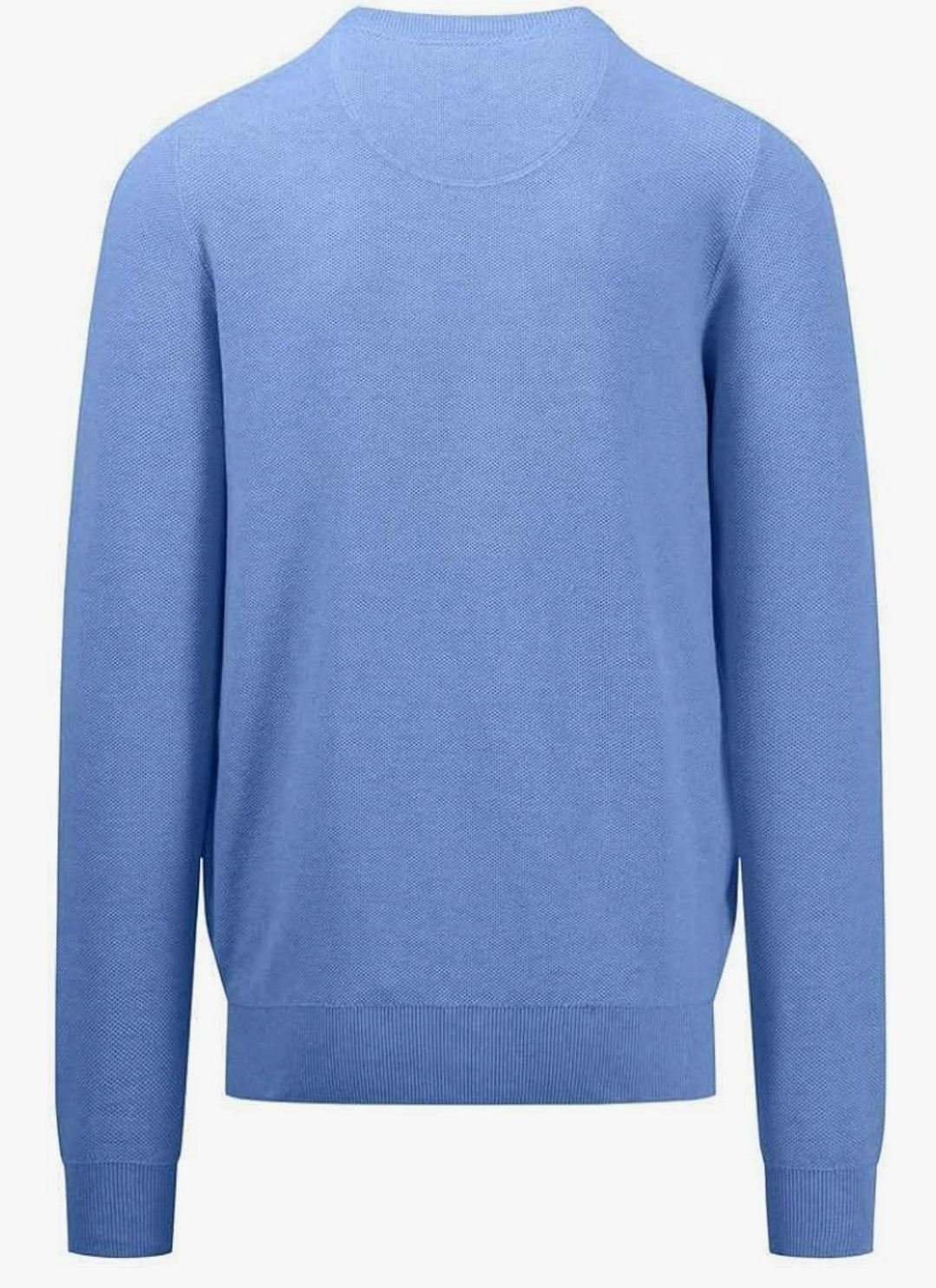 FYNCH HATTON O NECK TEXTURED KNITWEAR  - BLUE