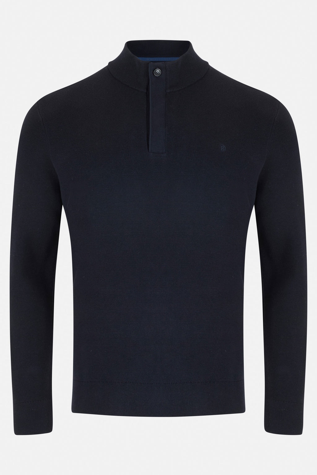 BENETTI ROSS 1/4 ZIP/BUTTON KNITWEAR - NAVY