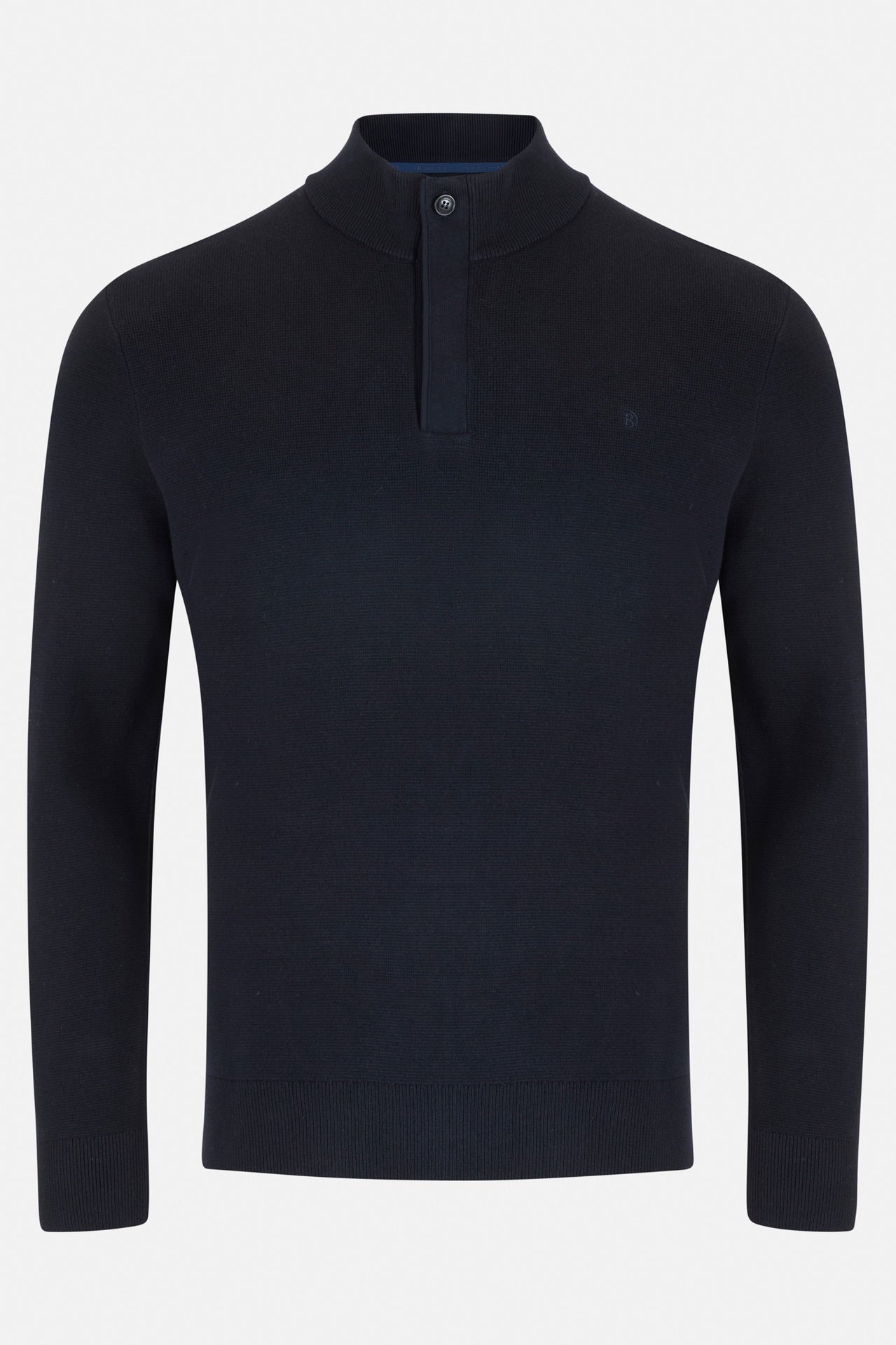 BENETTI ROSS 1/4 ZIP/BUTTON KNITWEAR - NAVY