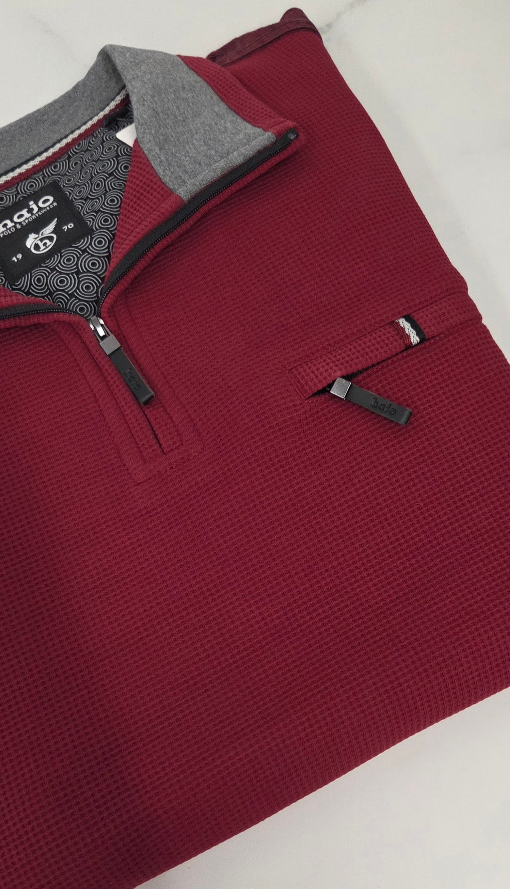 HAJO 1/2 ZIP SWEATSHIRT (28044/323) - RED