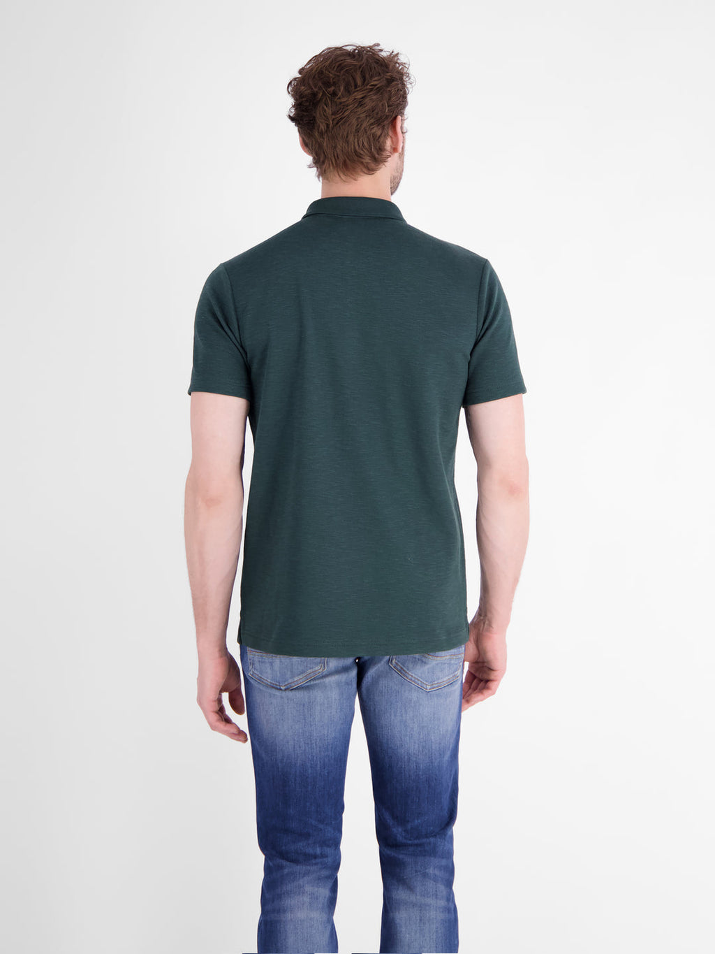 LERROS STRUCTURED POLO SHIRT  - FOREST  GREEN