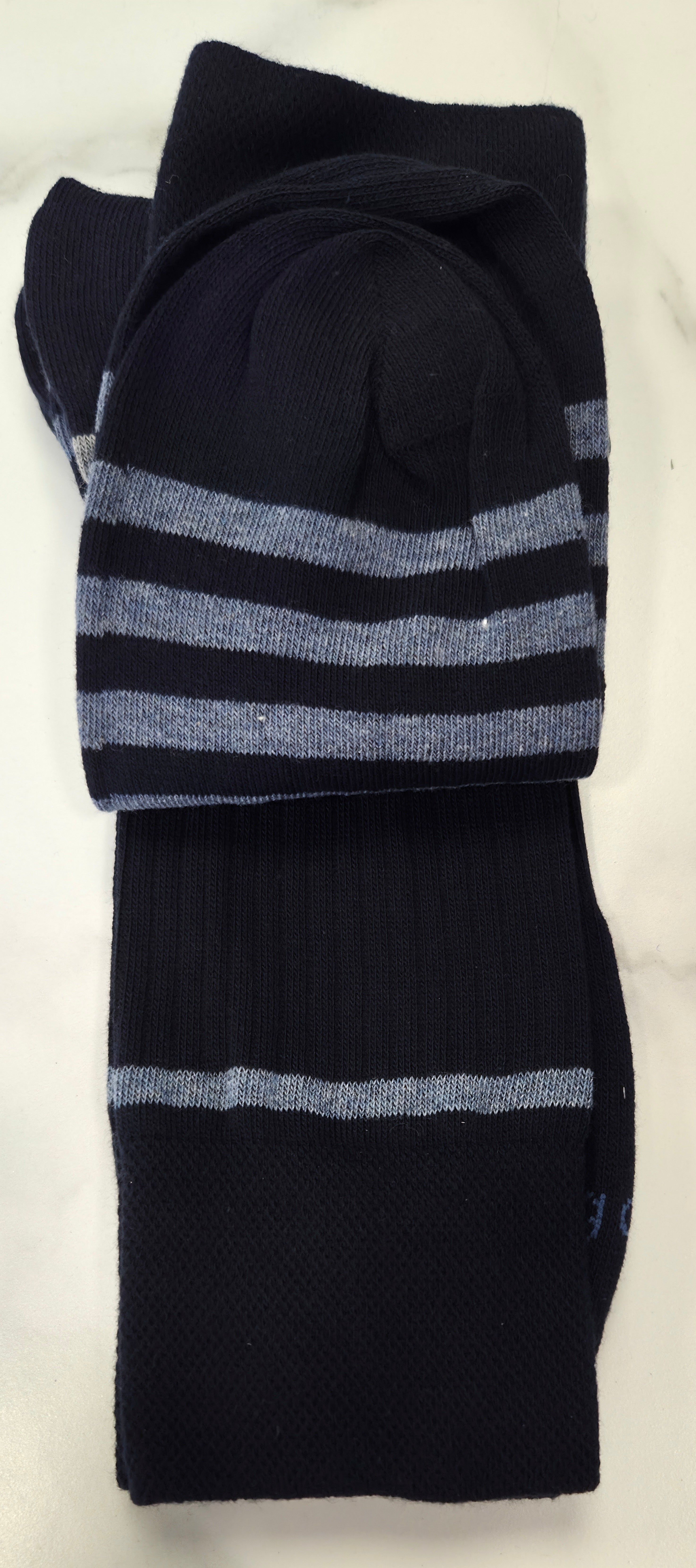 BUGATTI 2 PACK SOCK STRIPE (61123) - NAVY/GREY