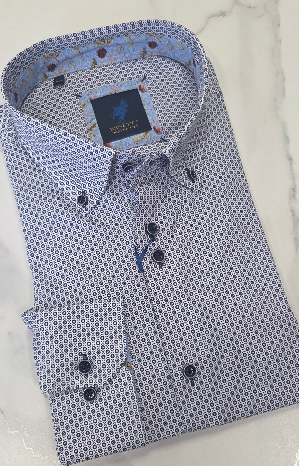 BENETTI CARLOS L/S SHIRT - BLUE