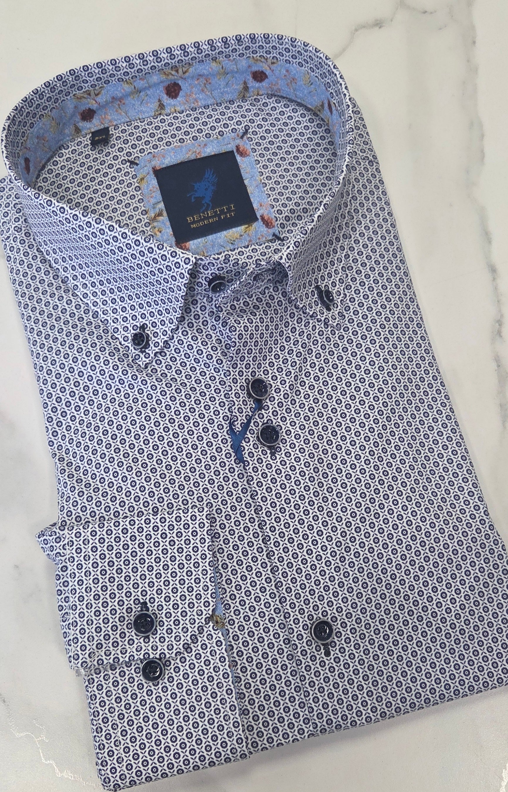 BENETTI CARLOS L/S SHIRT - BLUE