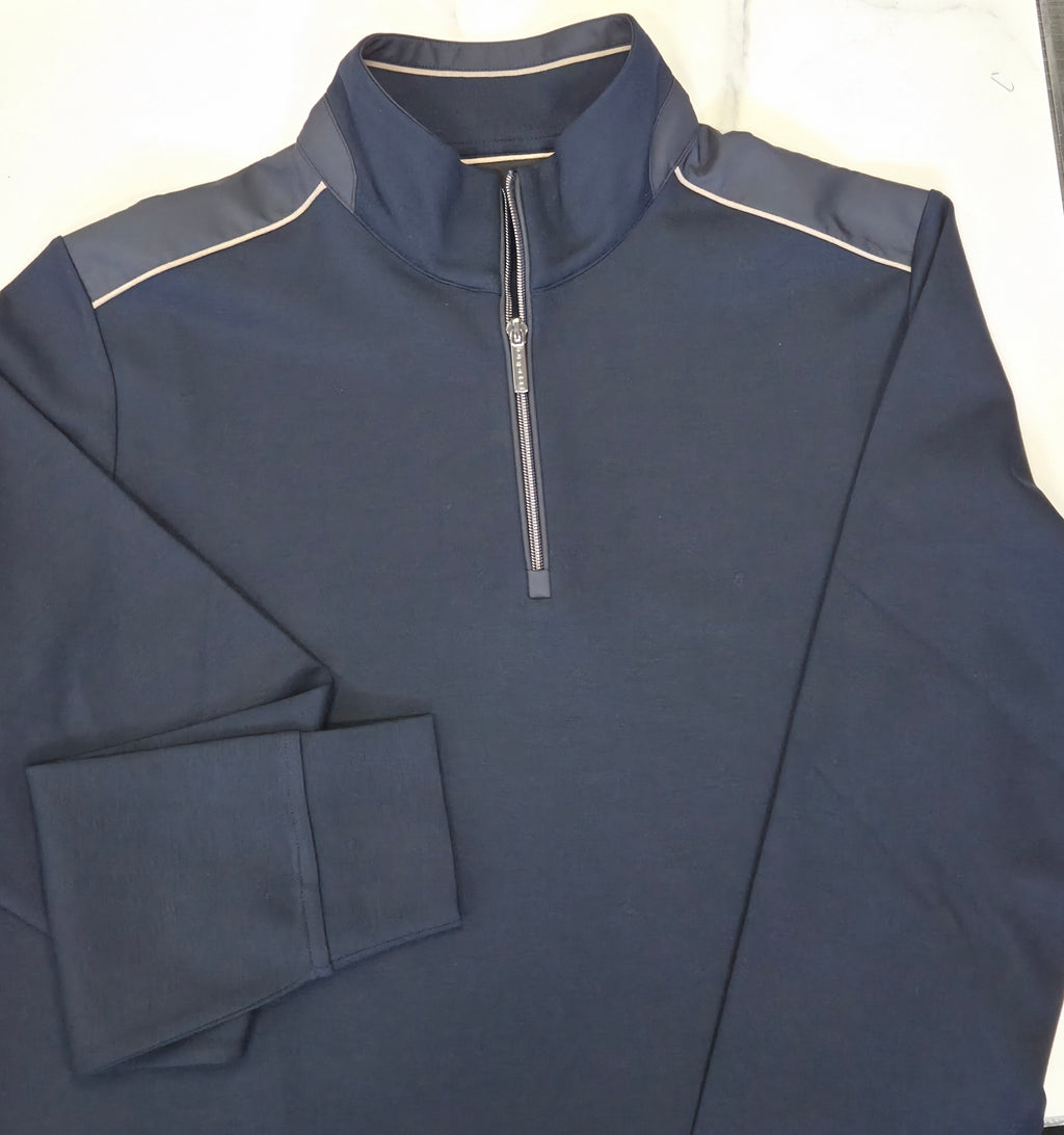 BUGATTI 1/4 ZIP SWEATSHIRT (15123E) -Navy