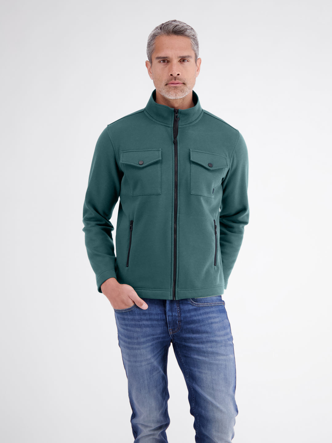LERROS FELPA OVERSHIRT SWEAT  -FOREST