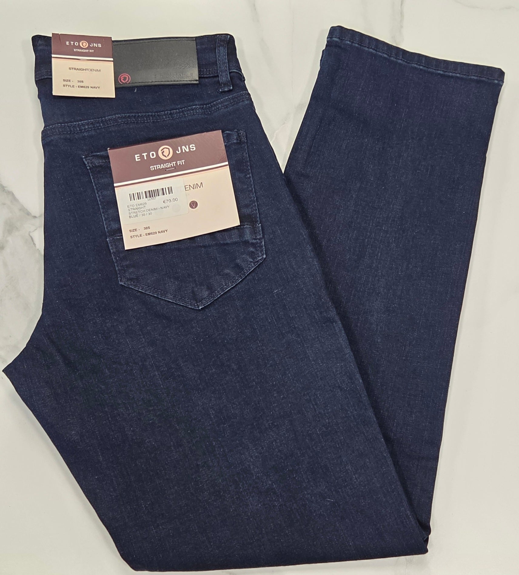ETO EM629  STRAIGHT STRETCH DENIM - NAVY BLUE