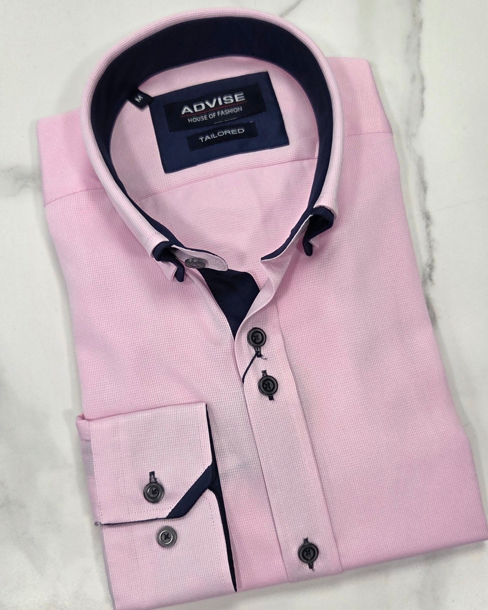 ADVISE DOUBLE COLLAR SHIRT (AD-896) - PINK