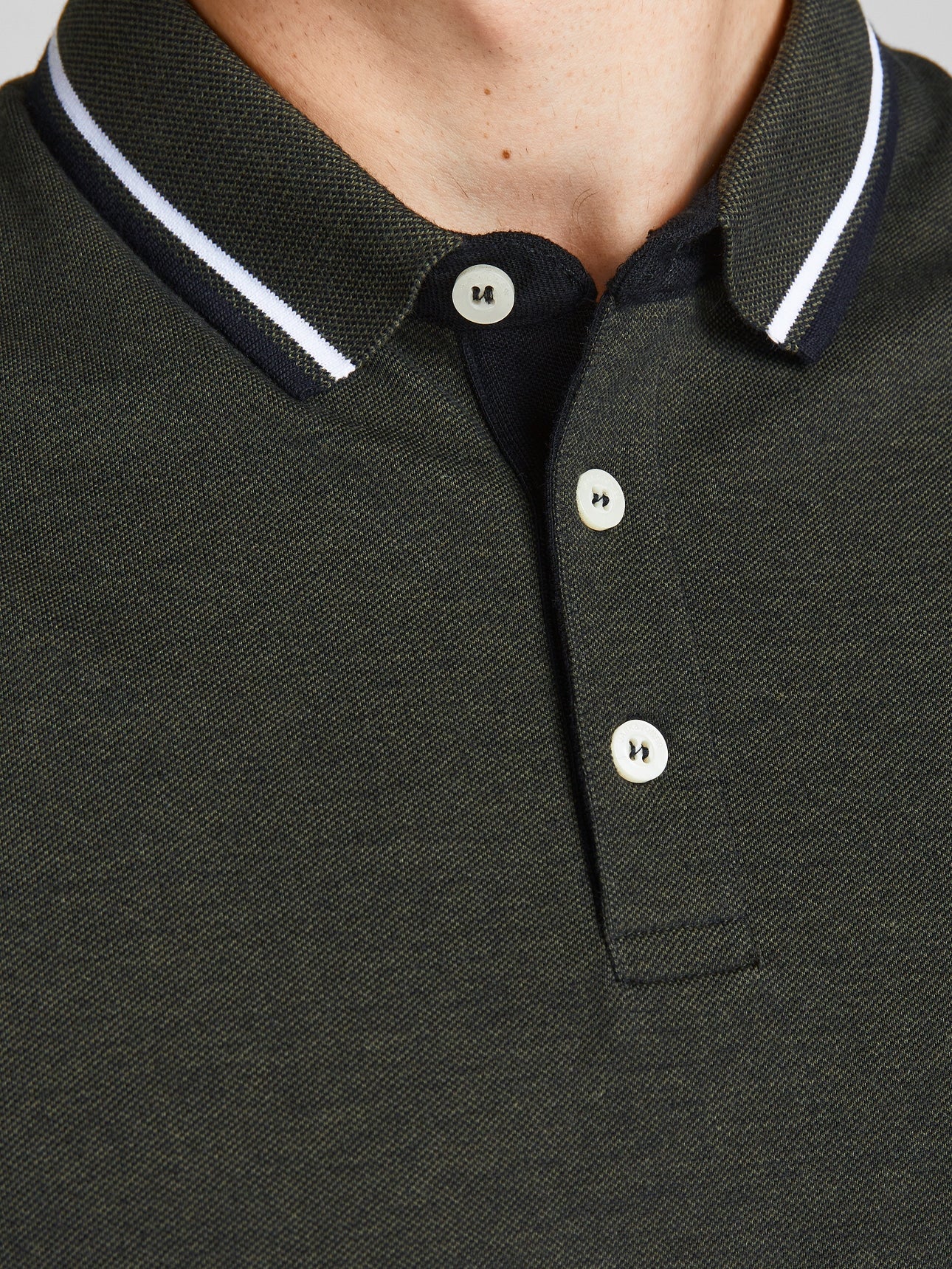 JACK & JONES MIRAGE POLOSHIRT PLUS SIZE - KHAKI