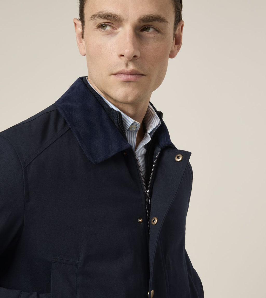 SKOPES RIBBLE WAX JACKET (MM5648) - NAVY