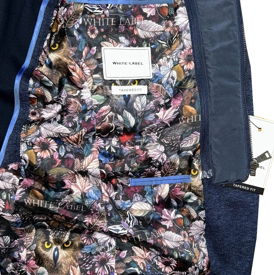 WHITE LABEL TAPERED FIT  JACKSON BLAZER - NAVY