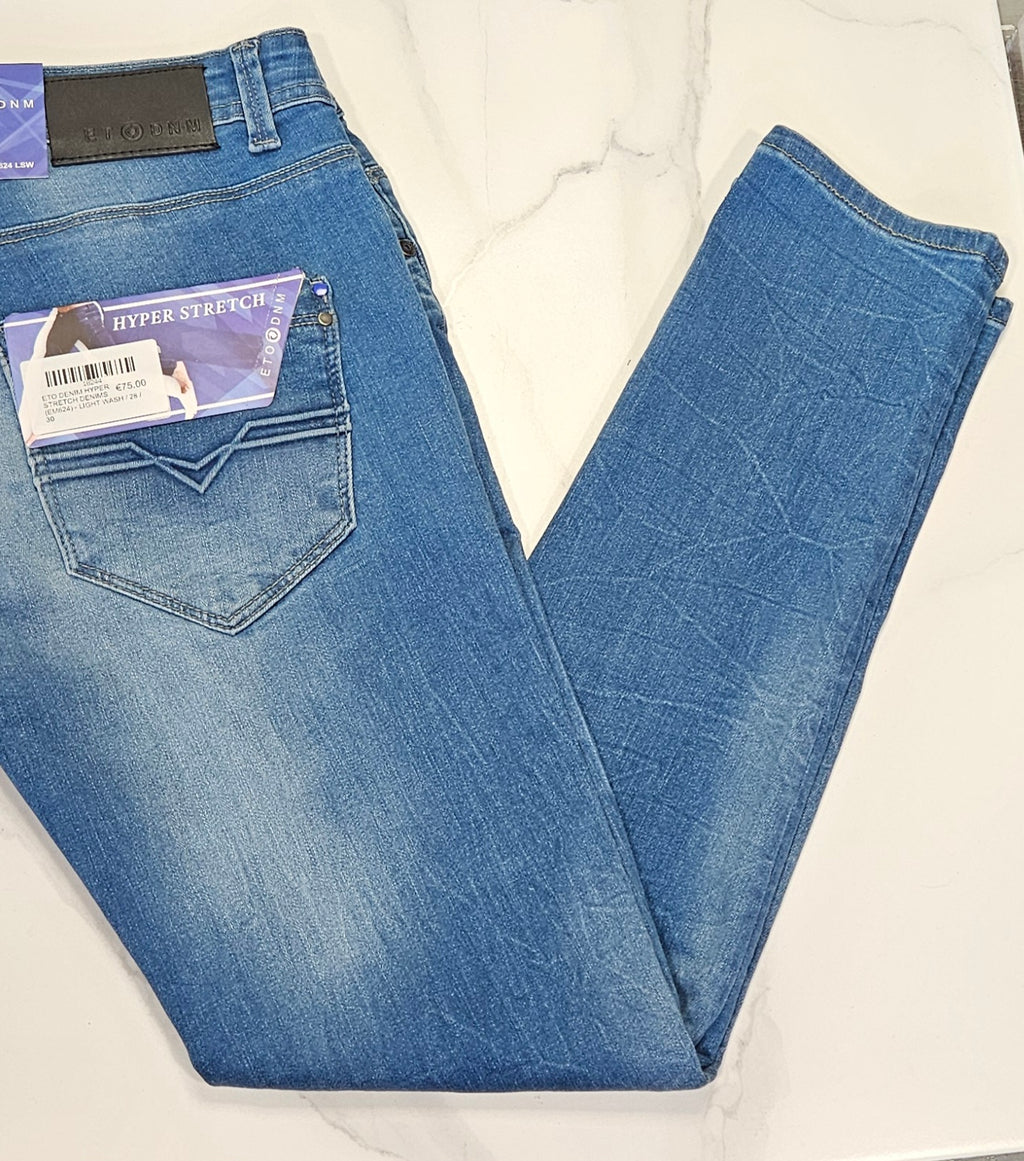 ETO DENIM HYPER STRETCH DENIMS (EM624) - LIGHT WASH