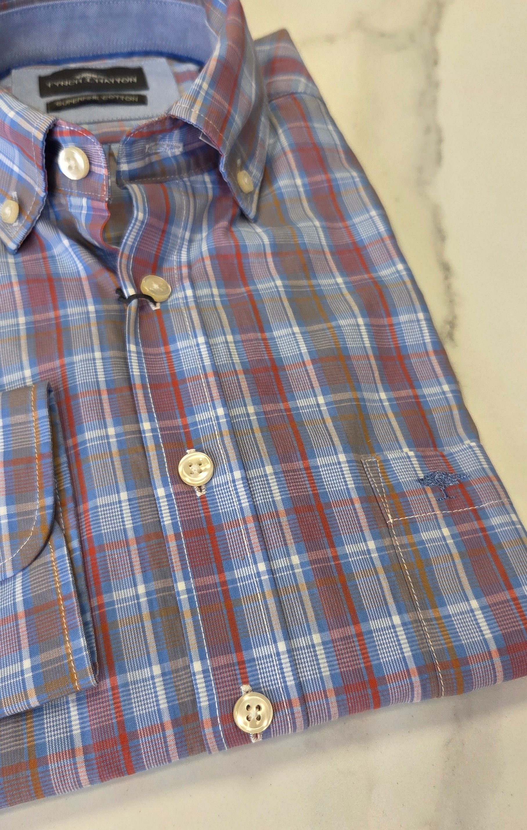 FYNCH HATTON L/S CHECK SHIRT - MULTI