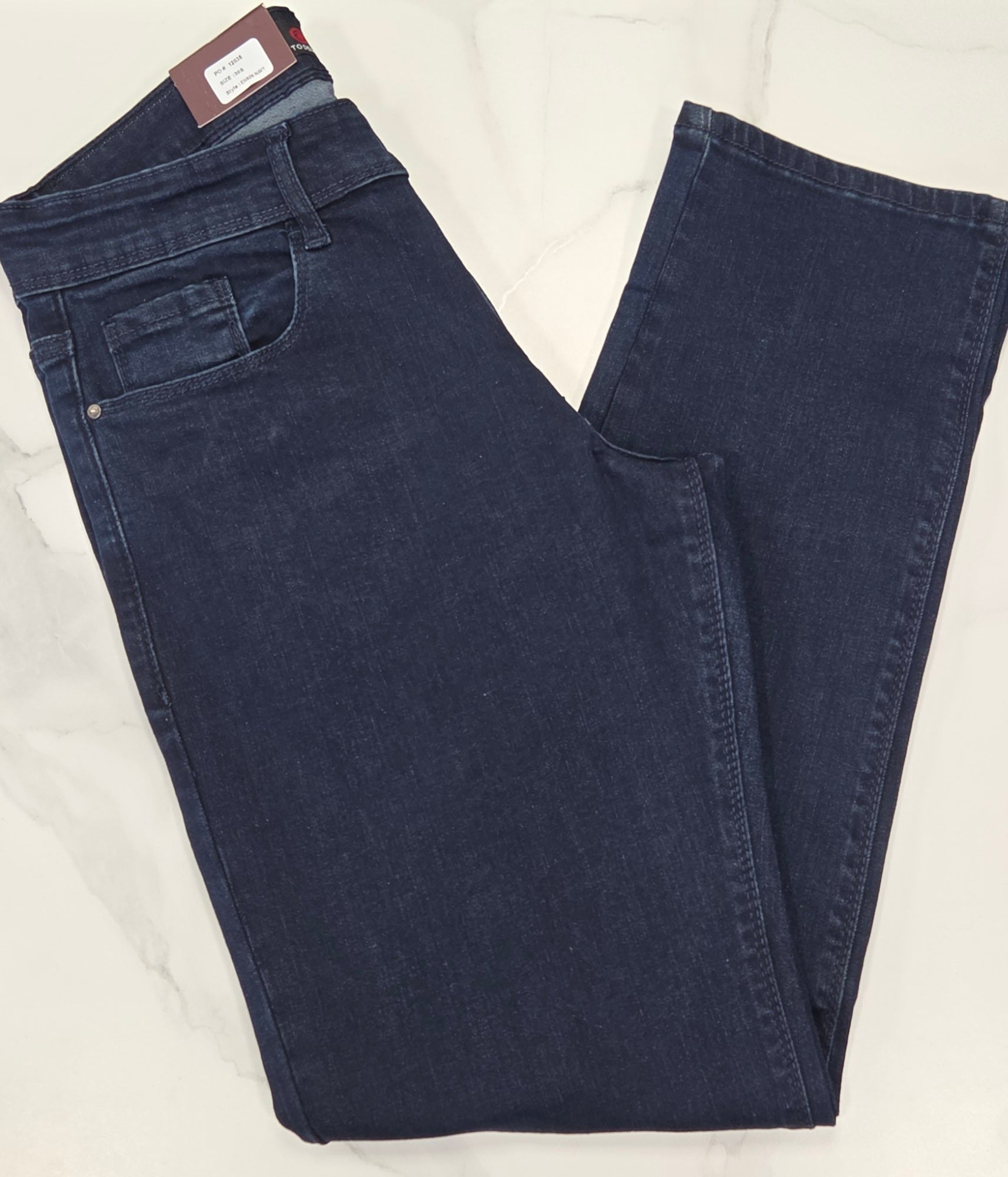 ETO EM629  STRAIGHT STRETCH DENIM - NAVY BLUE