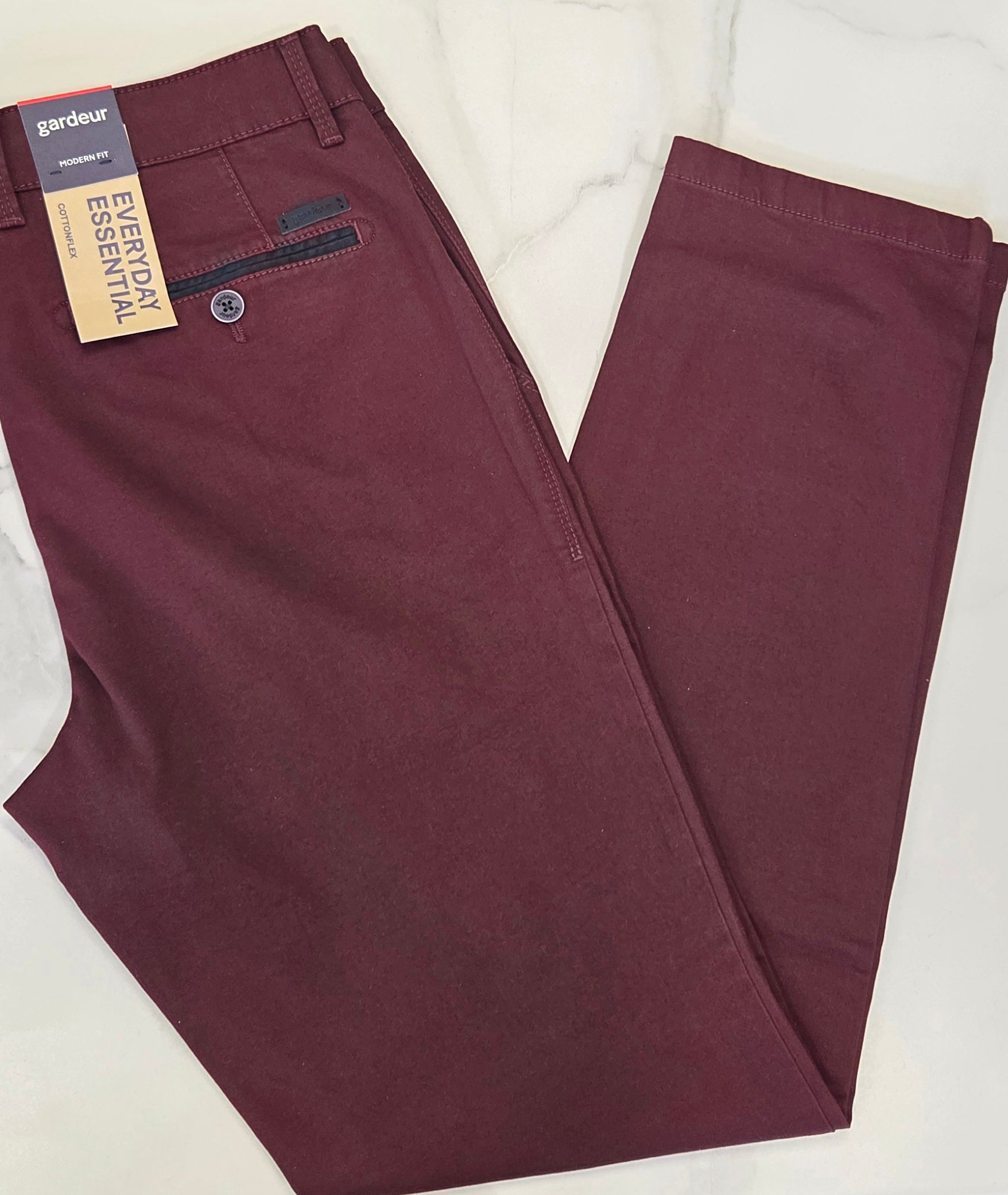 GARDEUR BENNY SLIM CHINO TROUSER (418861/1049) - WINE