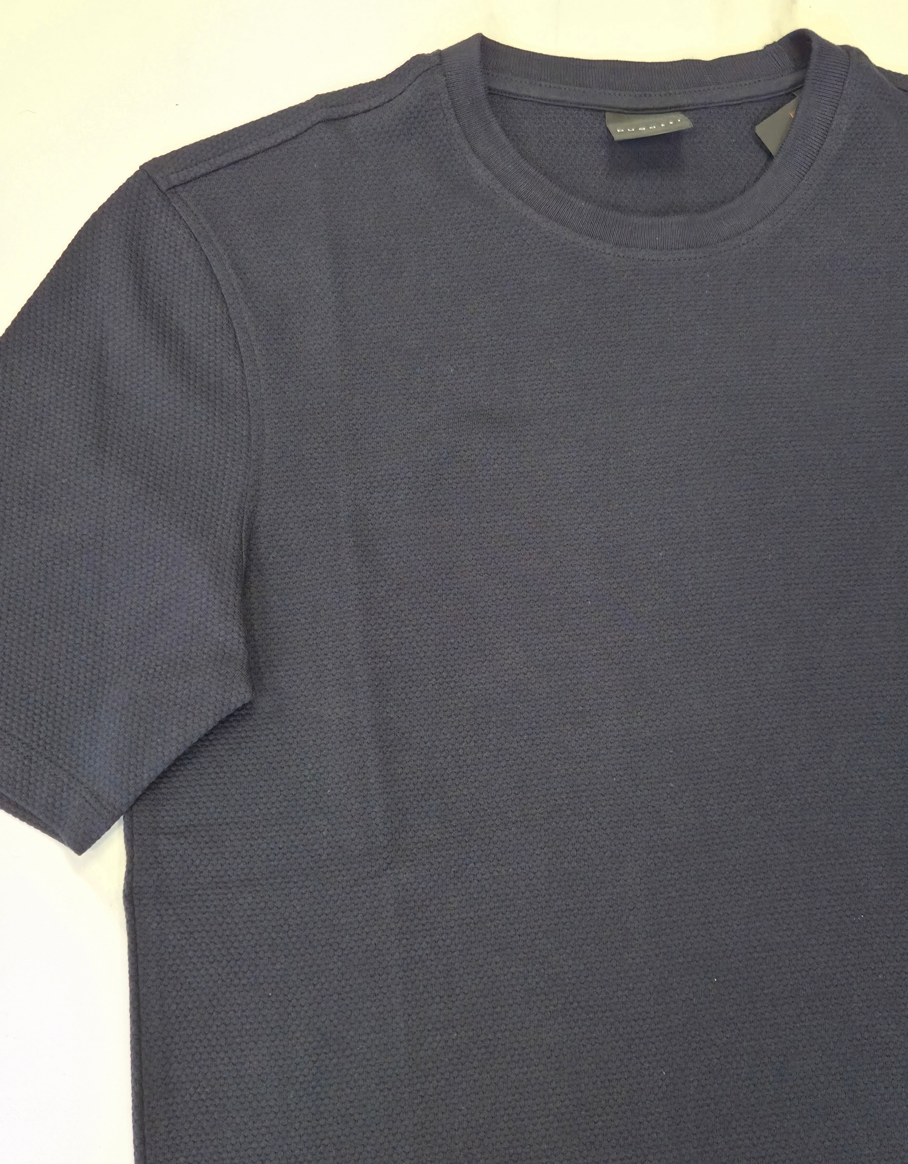 BUGATTI  HEAVY CREW NECK T-SHIRT (1511E/390) - NAVY