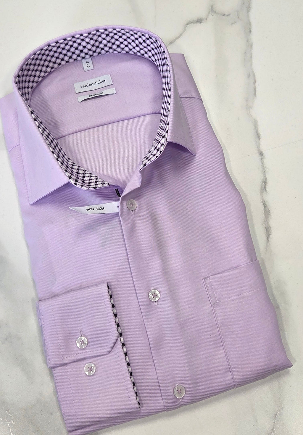SEIDENSTICKER L/S SHIRT REGULAR FIT (01.147260/82) - LILAC