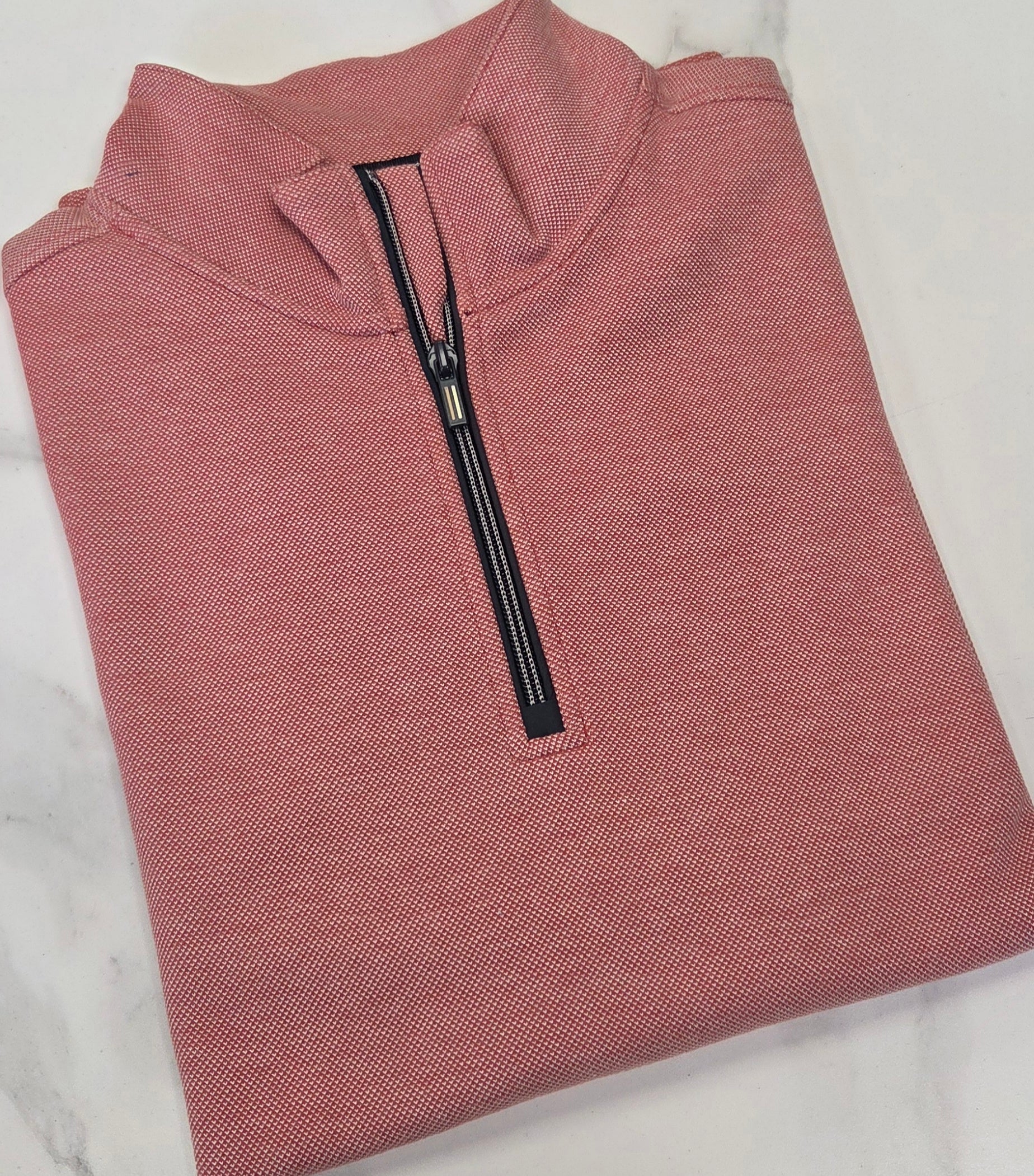 BAILEYS 1/4 ZIP SWEATSHIRT  - CORAL