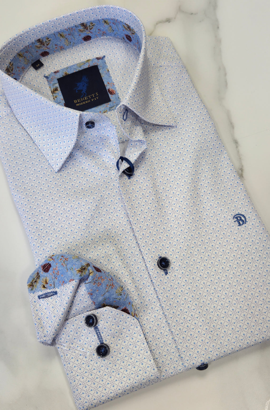 BENETTI RODGER L/S SHIRT - BLUE