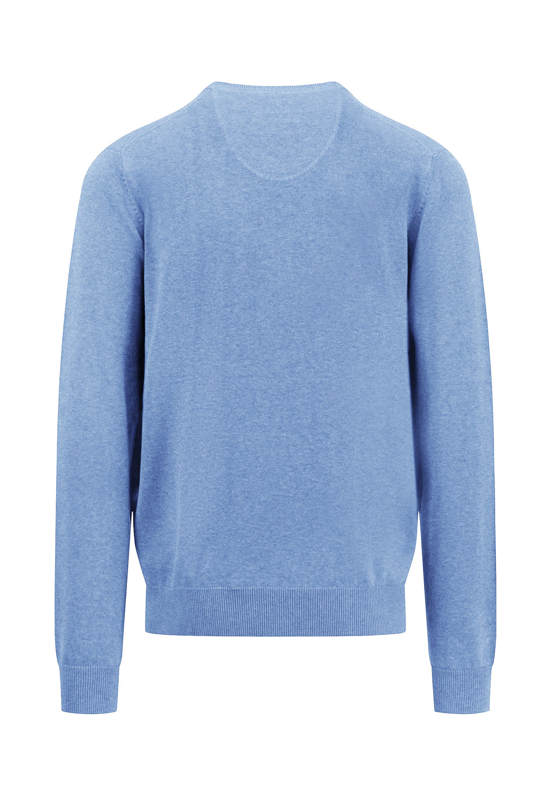 FYNCH HATTON V-NECK KNITWEAR - CRYSTAL BLUE