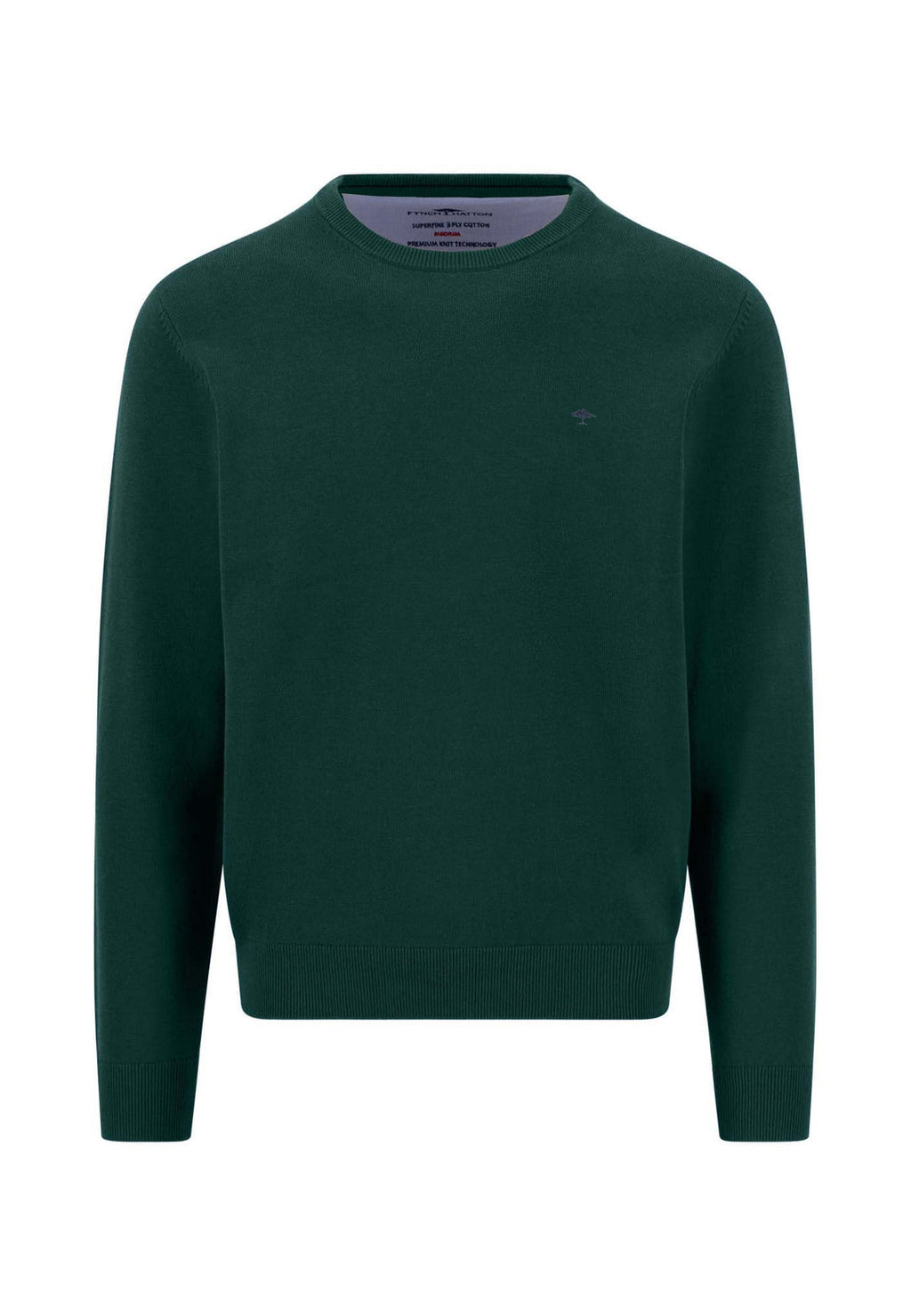 FYNCH HATTON O-NECK KNITWEAR  - GREEN