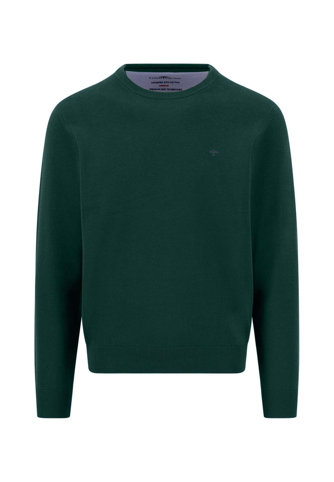 FYNCH HATTON O-NECK KNITWEAR  - GREEN