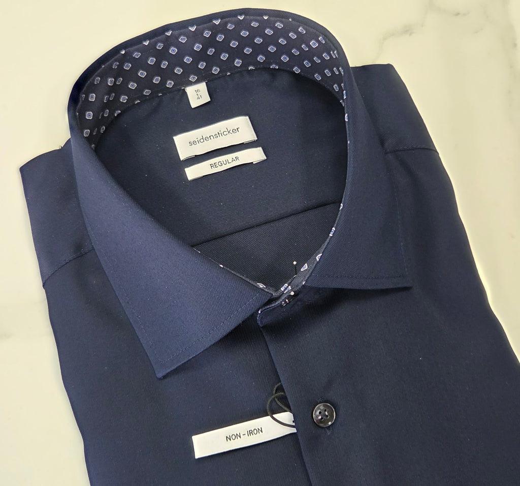 SEIDENSTICKER L/S REGULAR FIT (01.147240/18) - NAVY