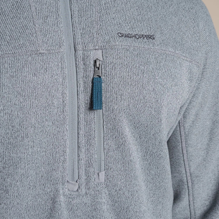 CRAGHOPPERS TORNEY 1/4 ZIP FLEECE - SILVER GREY