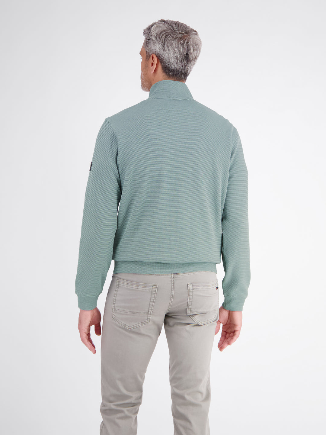 LERROS SELANIK 1/4 ZIP TROYER SWEATSHIRT - LIGHT GREEN