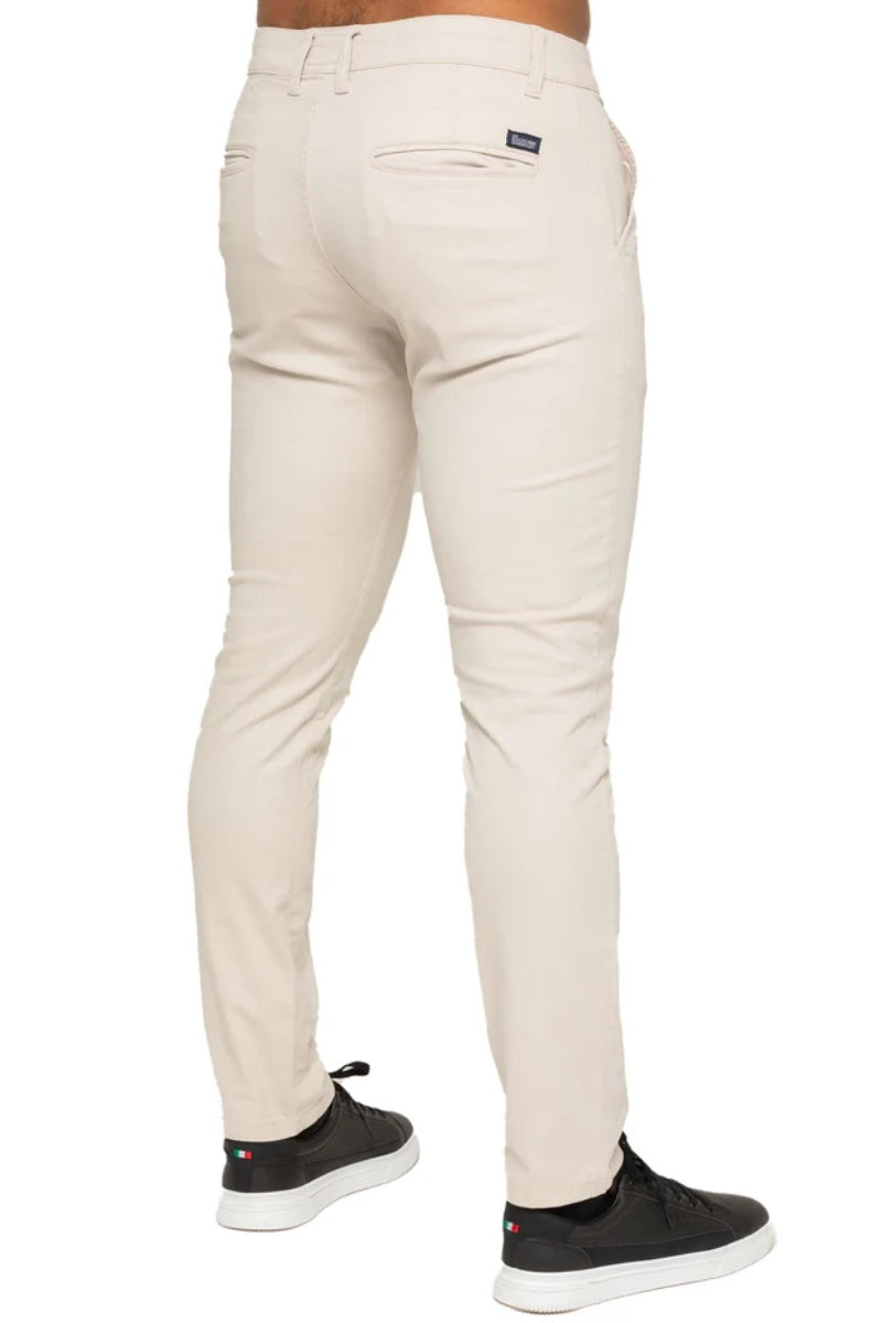 ENZO SLIM FIT STRETCH CHINO - STONE