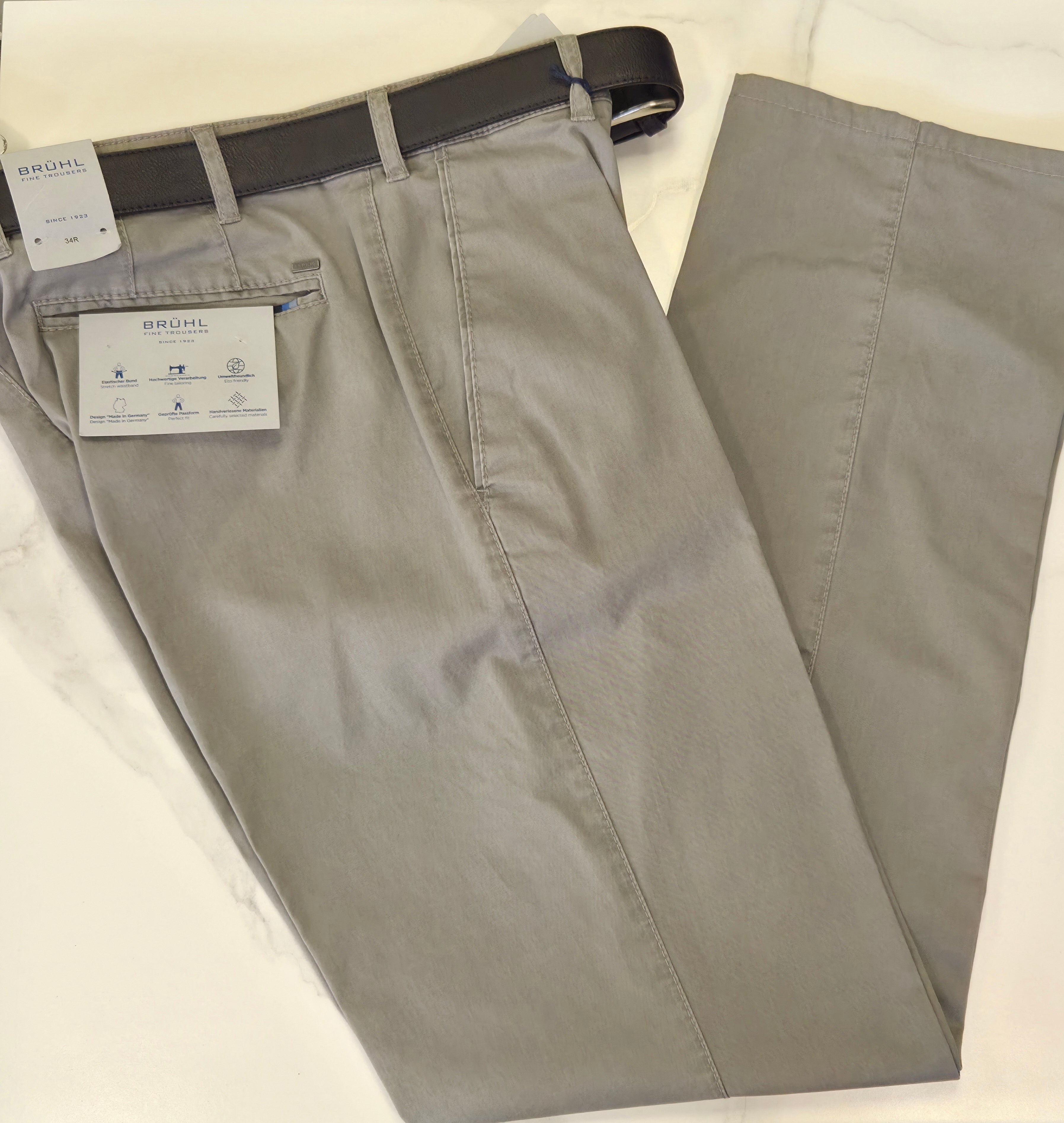 BRUHL PARMA B TROUSERS (0585-186960-092) - MID GREY
